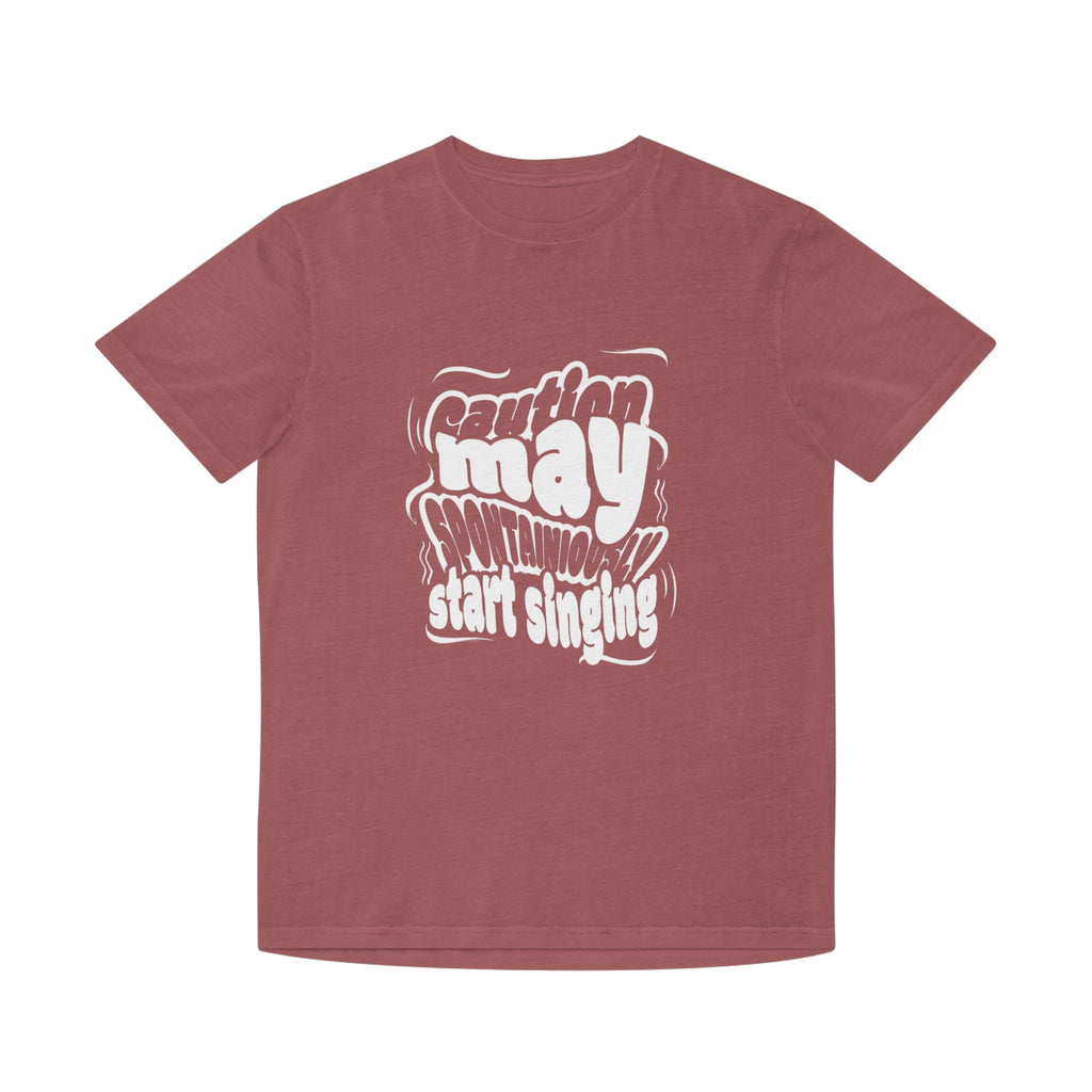 May Start Singing T-Shirt — Retro Wavy Text Graphic Tee