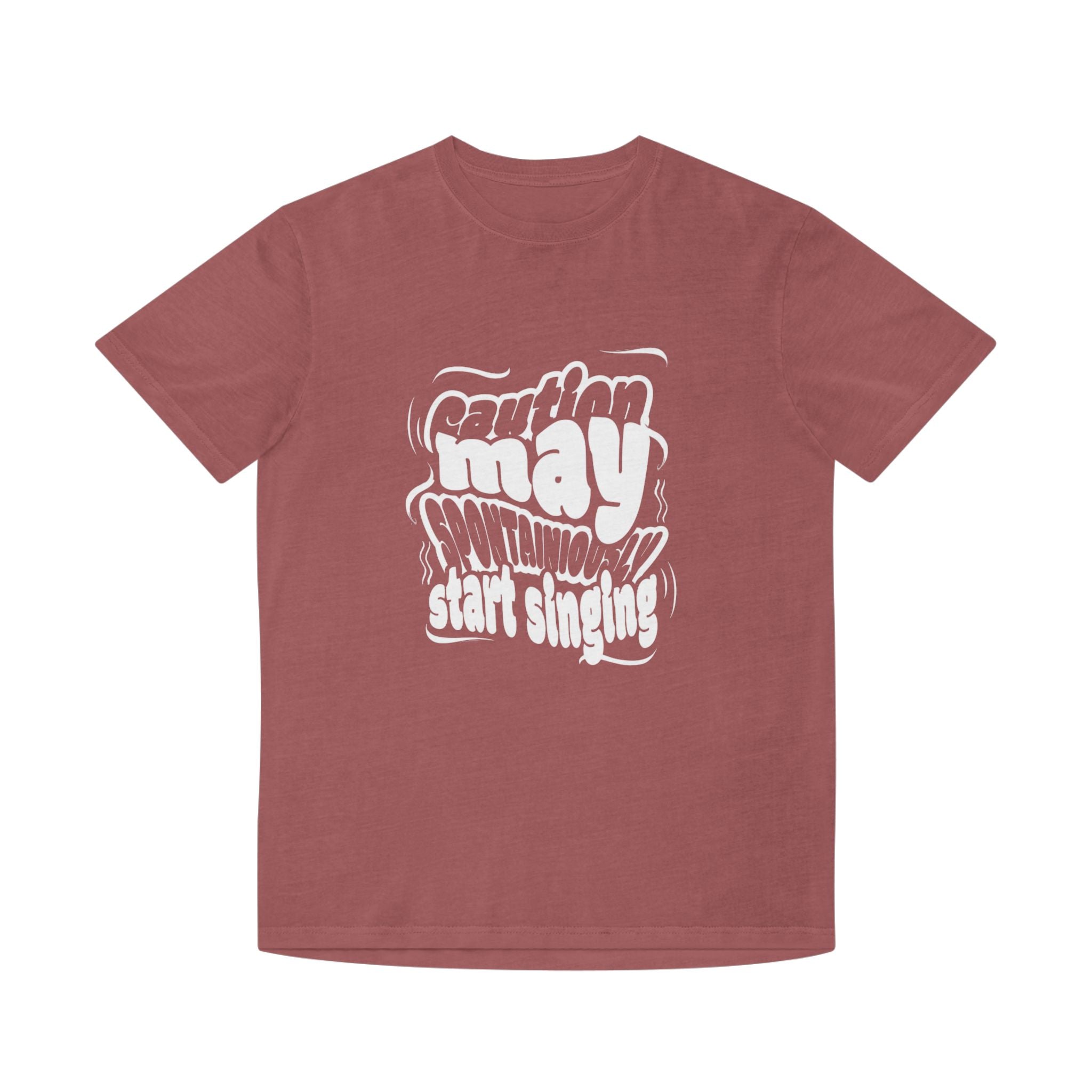 May Start Singing T-Shirt — Retro Wavy Text Graphic Tee