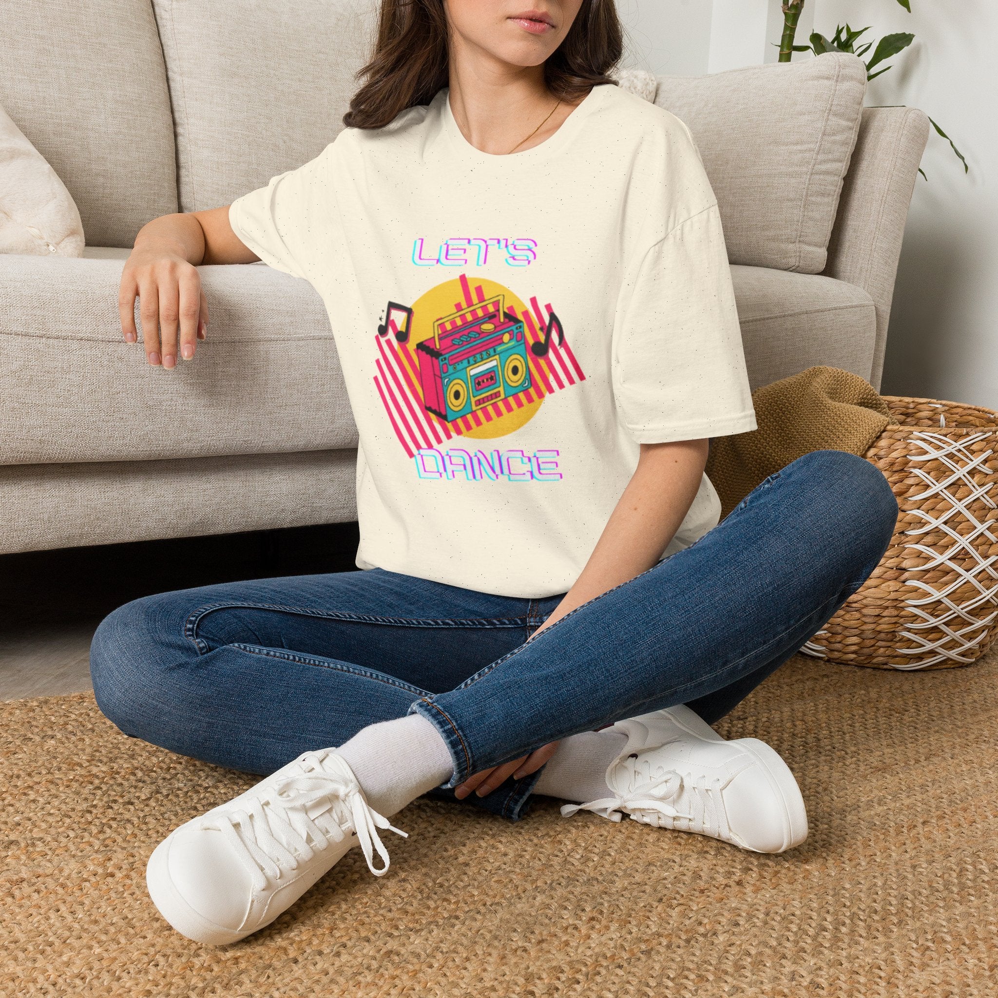 Retro Boombox "Let's Dance" T-Shirt