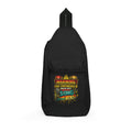 Sling Bag — "Warning I May Spontaneously Break Into Song" Colorful Music Graphic