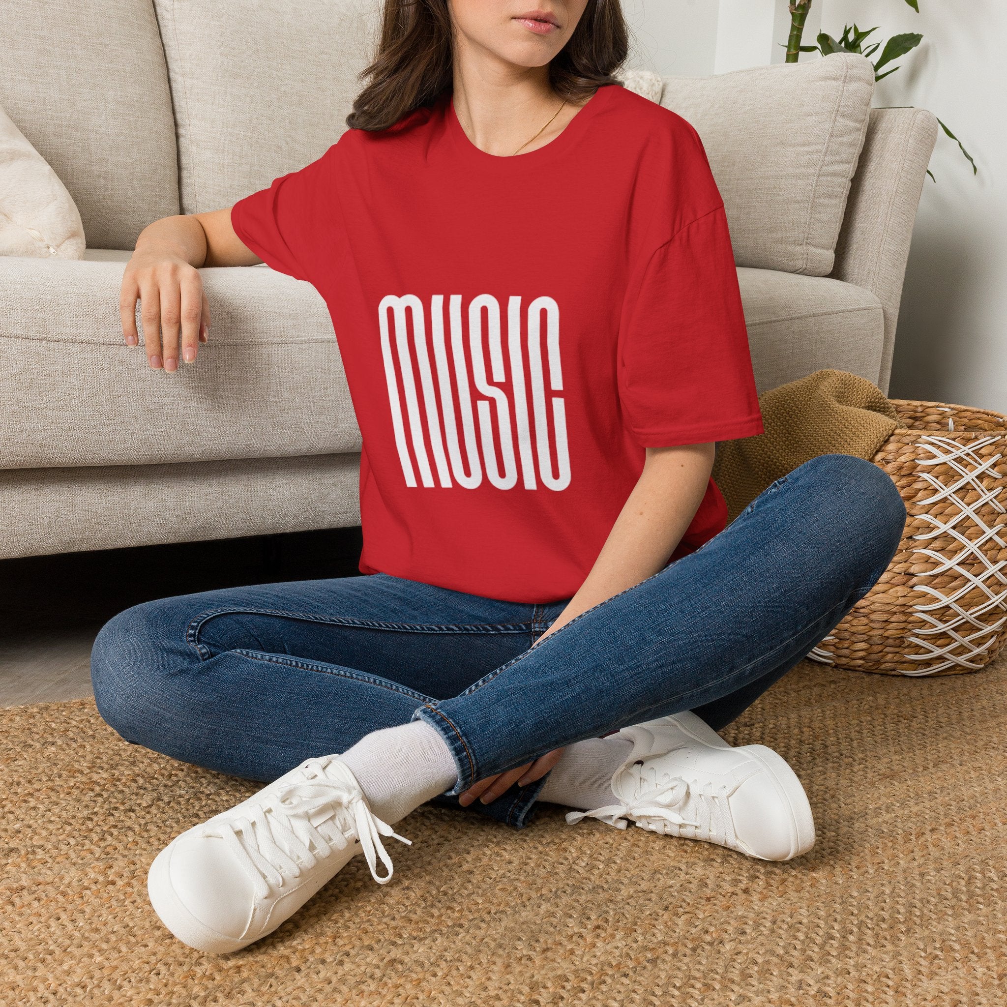 Music Graphic T‑Shirt — Retro Tall Lettering Tee