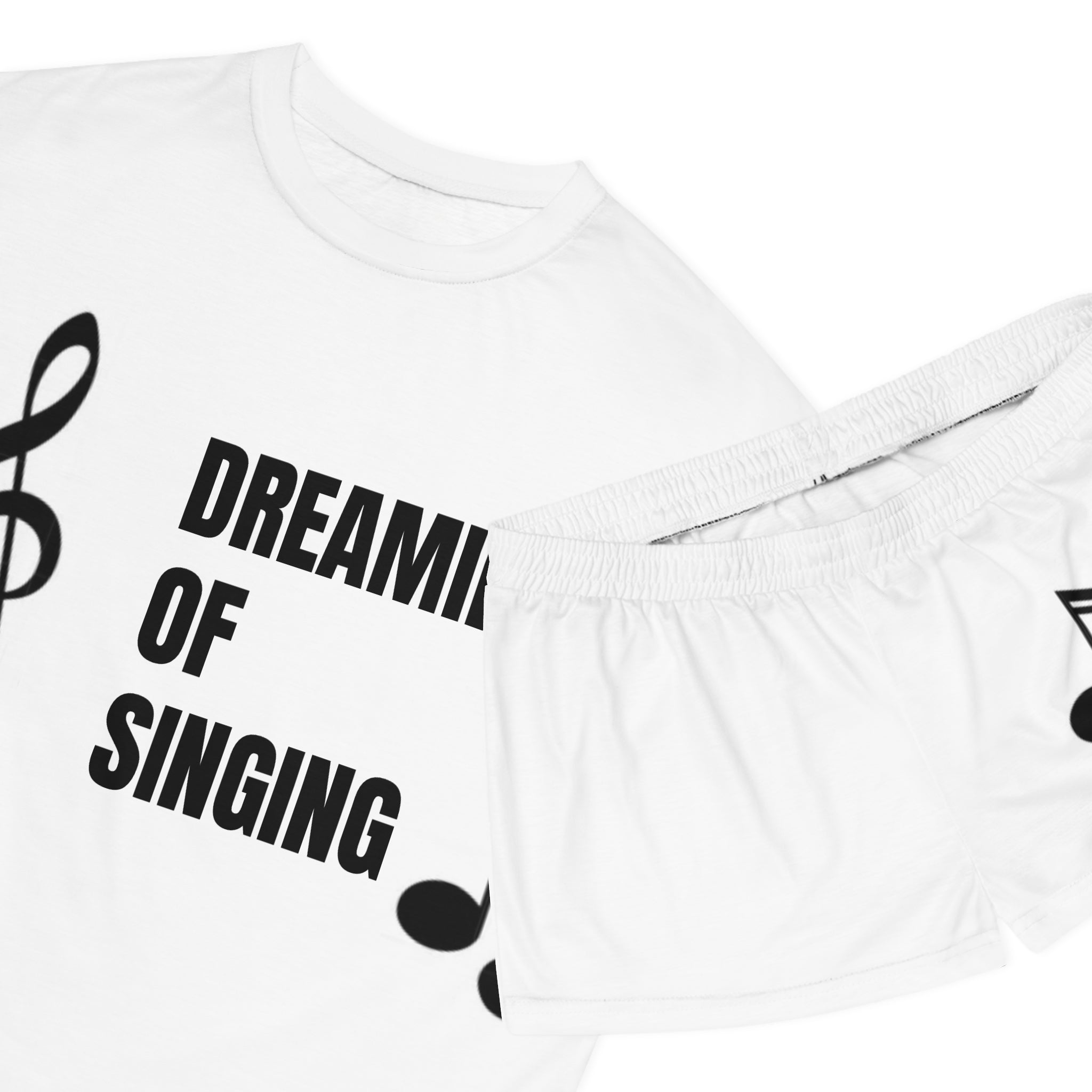 Dreaming of Singing Pajama Set — Women's Music Note Sleepwear
