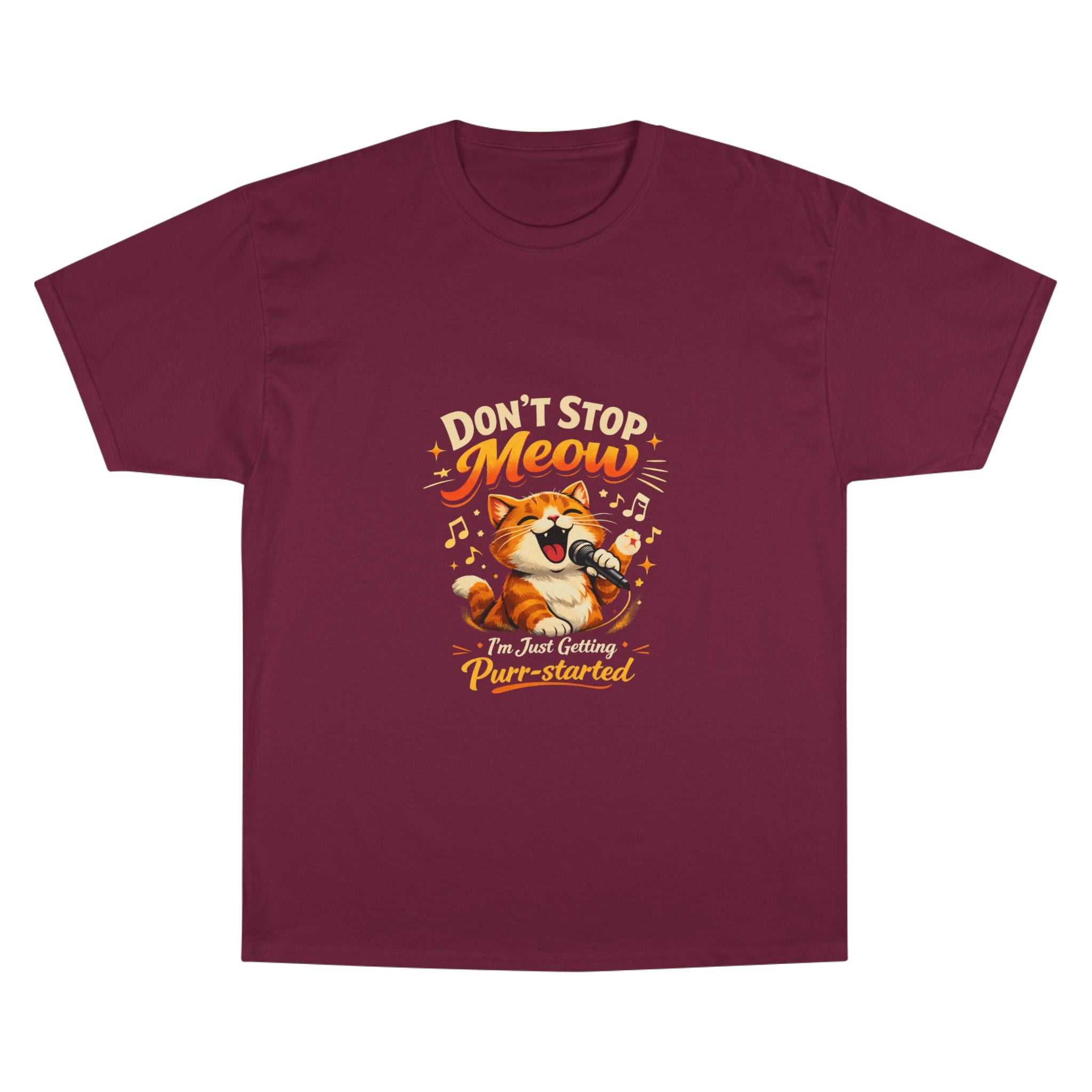 Don't Stop Meow T-Shirt — Funny Singing Cat Graphic Tee