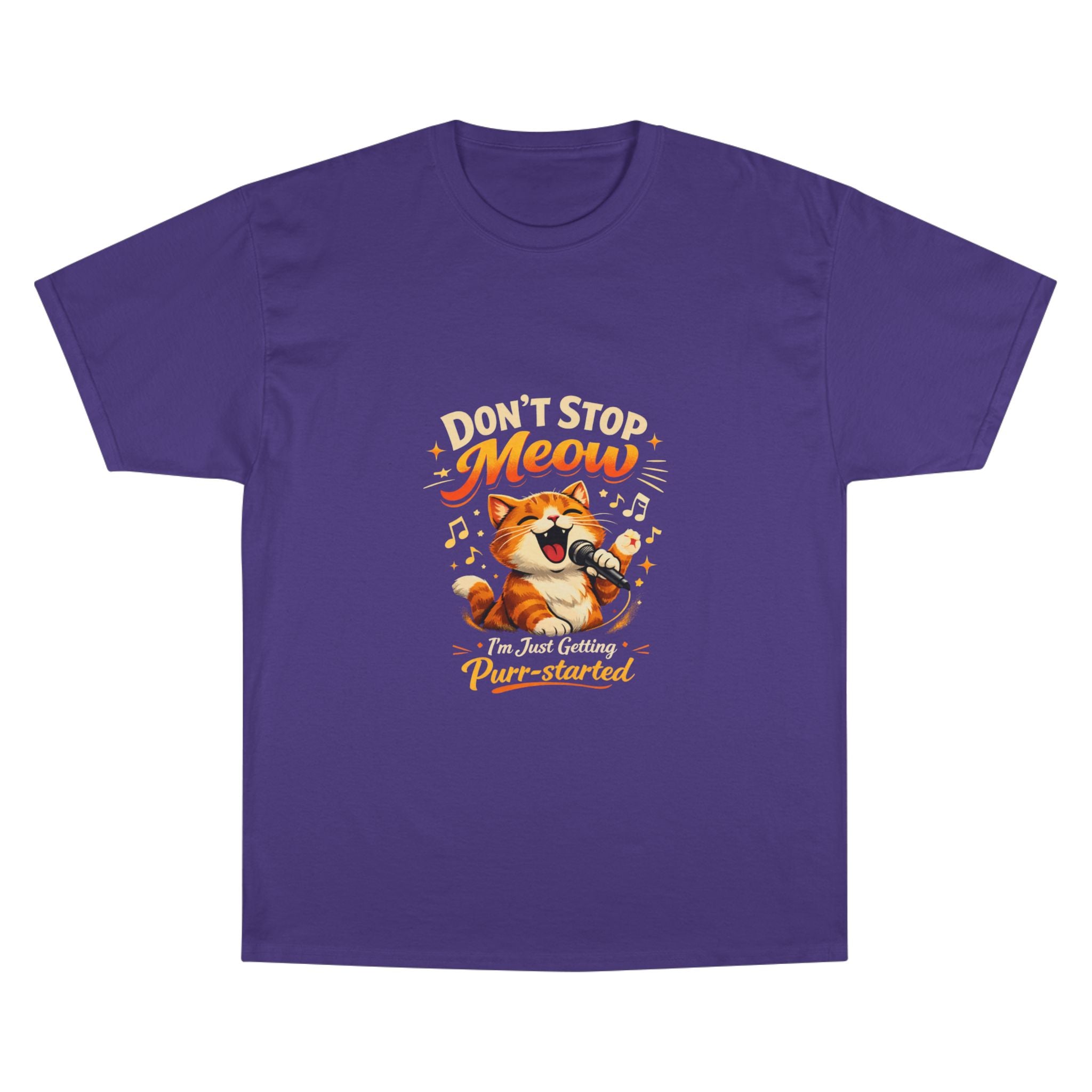 Don't Stop Meow T-Shirt — Funny Singing Cat Graphic Tee