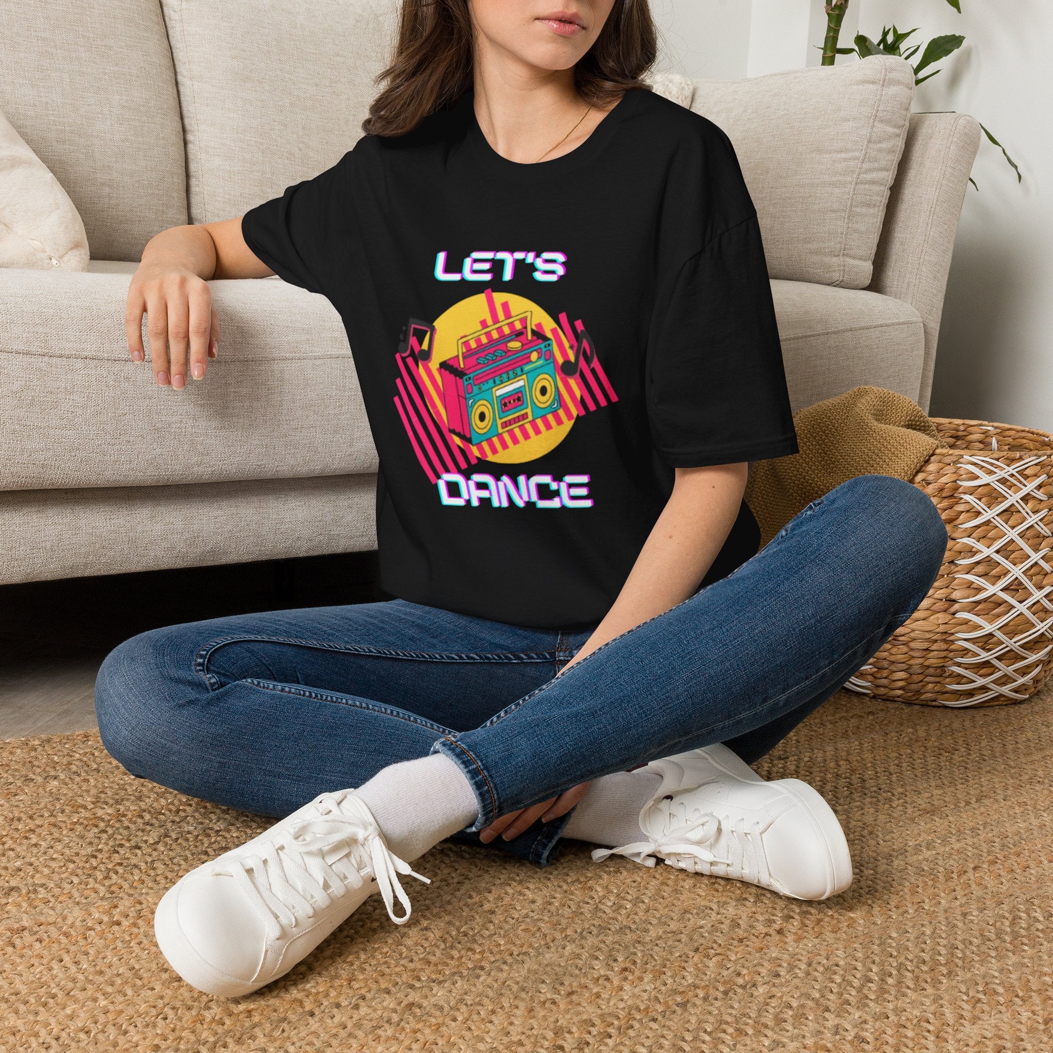 Retro Boombox "Let's Dance" T-Shirt