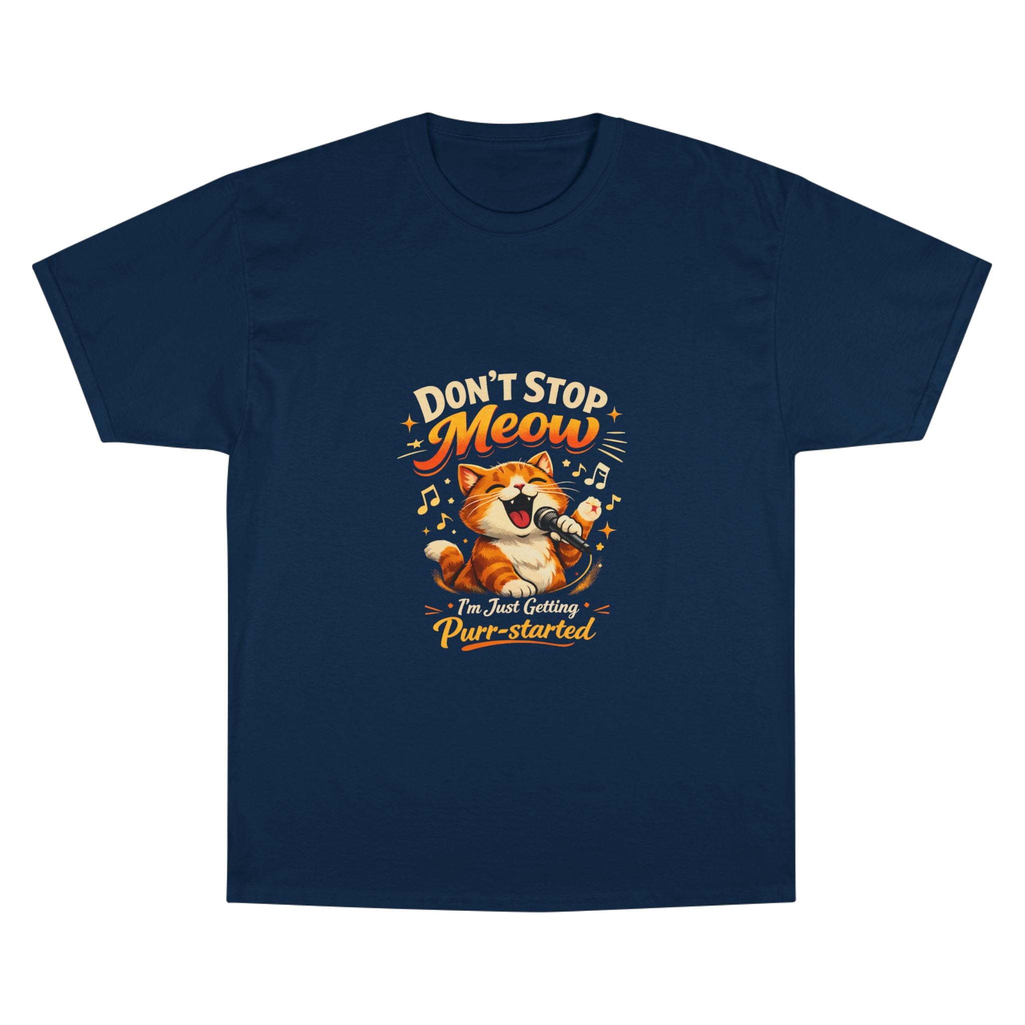 Don't Stop Meow T-Shirt — Funny Singing Cat Graphic Tee