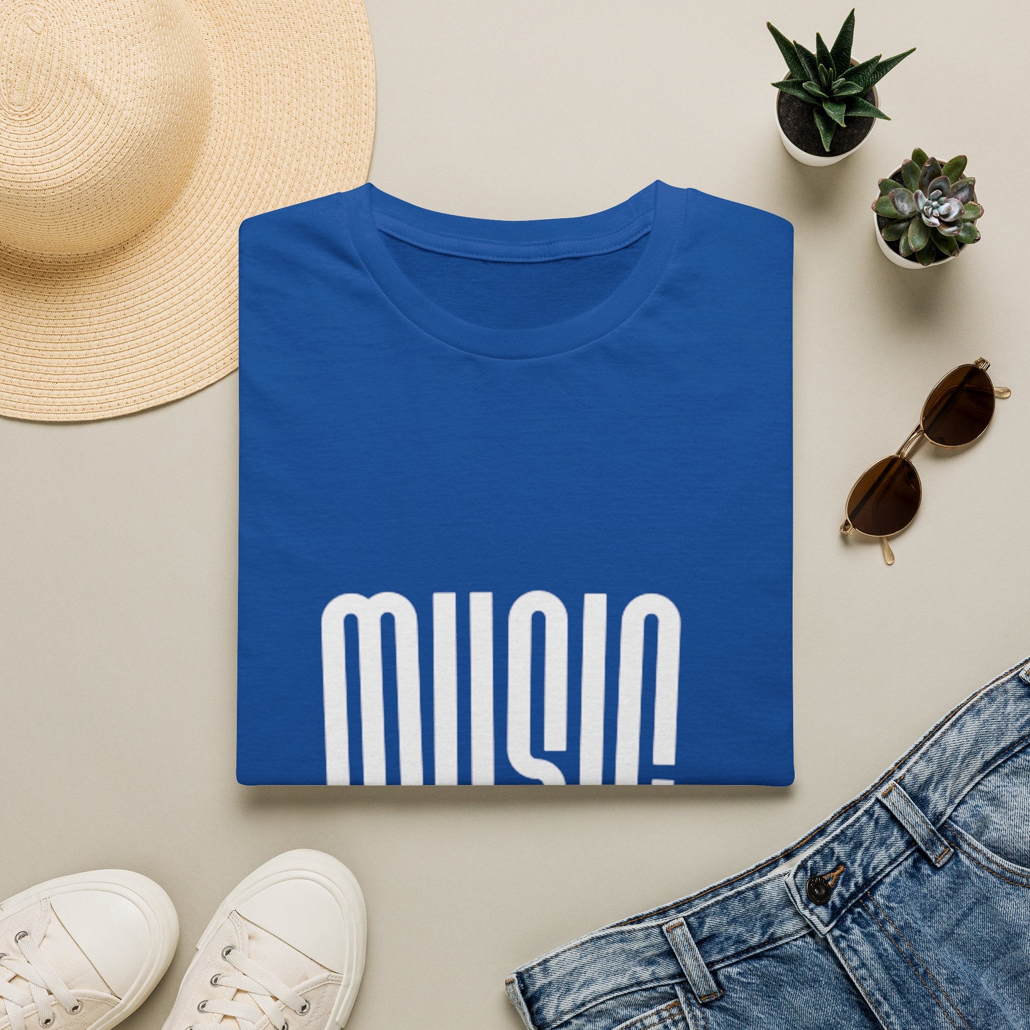 Music Graphic T‑Shirt — Retro Tall Lettering Tee