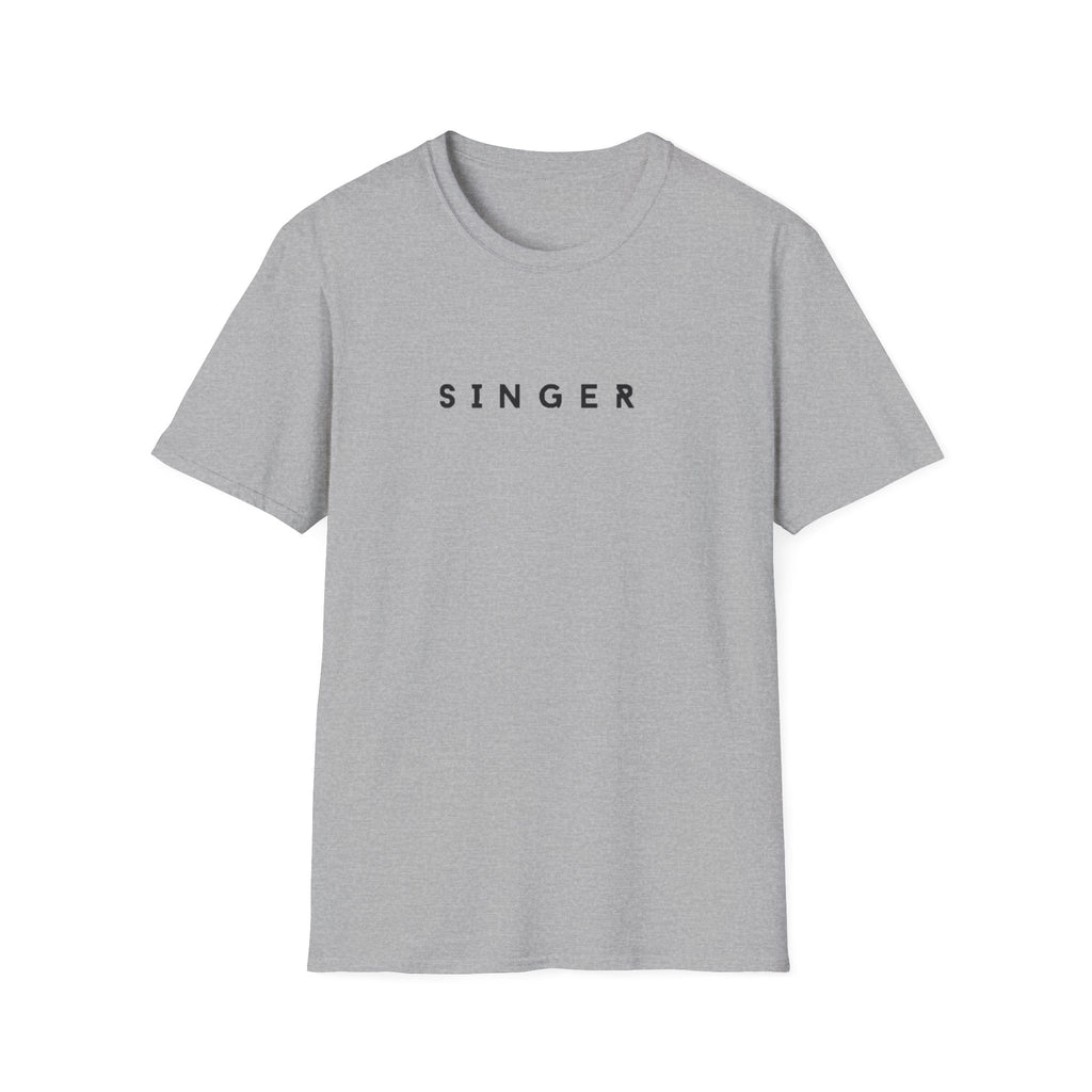 Singer T-Shirt — Minimalist Musician Tee for Singers & Vocalists