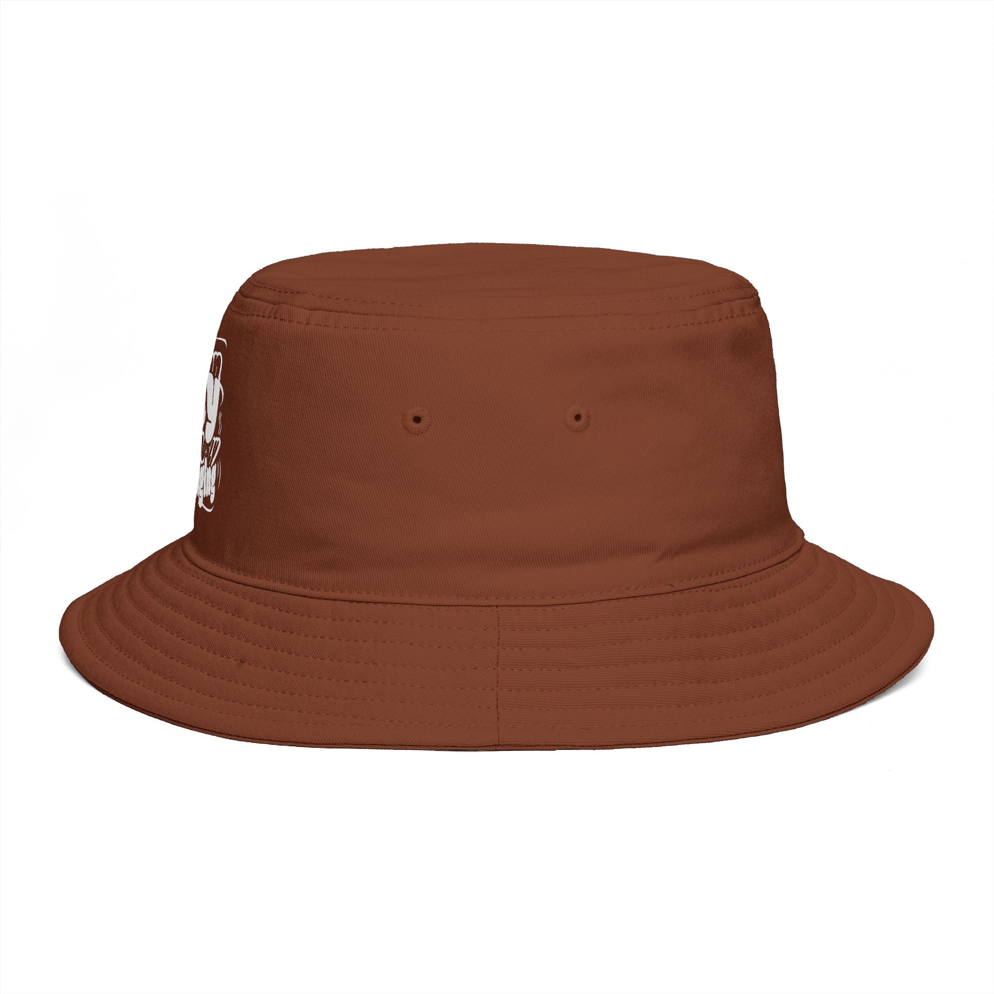 Bucket Hat — Retro 'Southern Sunday' Graphic Brown Sun Hat