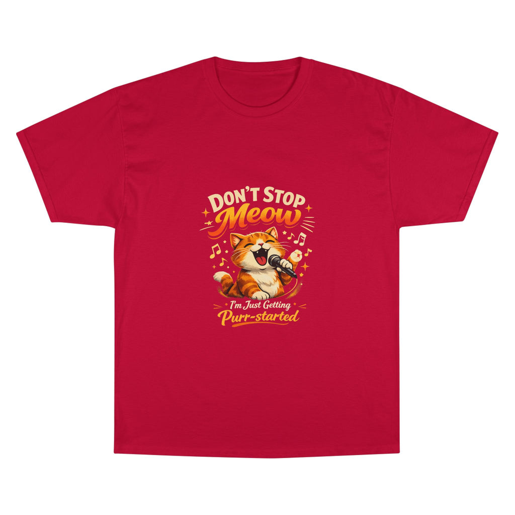 Don't Stop Meow T-Shirt — Funny Singing Cat Graphic Tee