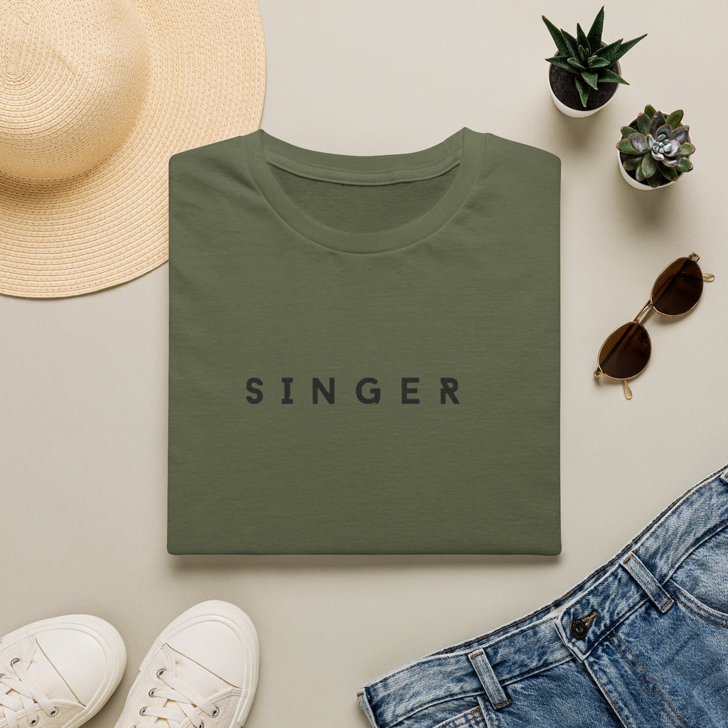 Singer T-Shirt — Minimalist Musician Tee for Singers & Vocalists