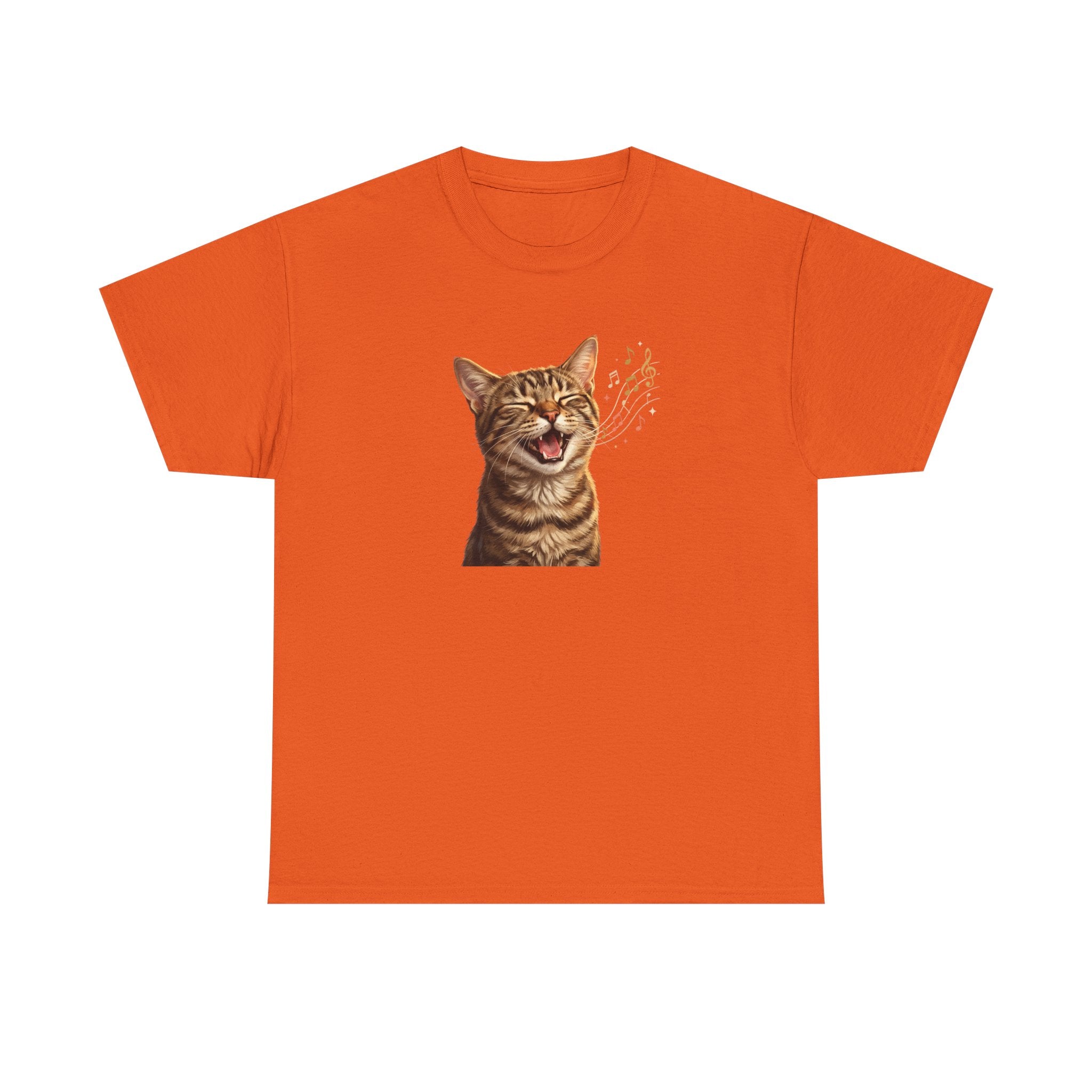 Laughing Tabby Cat T-Shirt — Cute Meowing Cat Graphic Tee