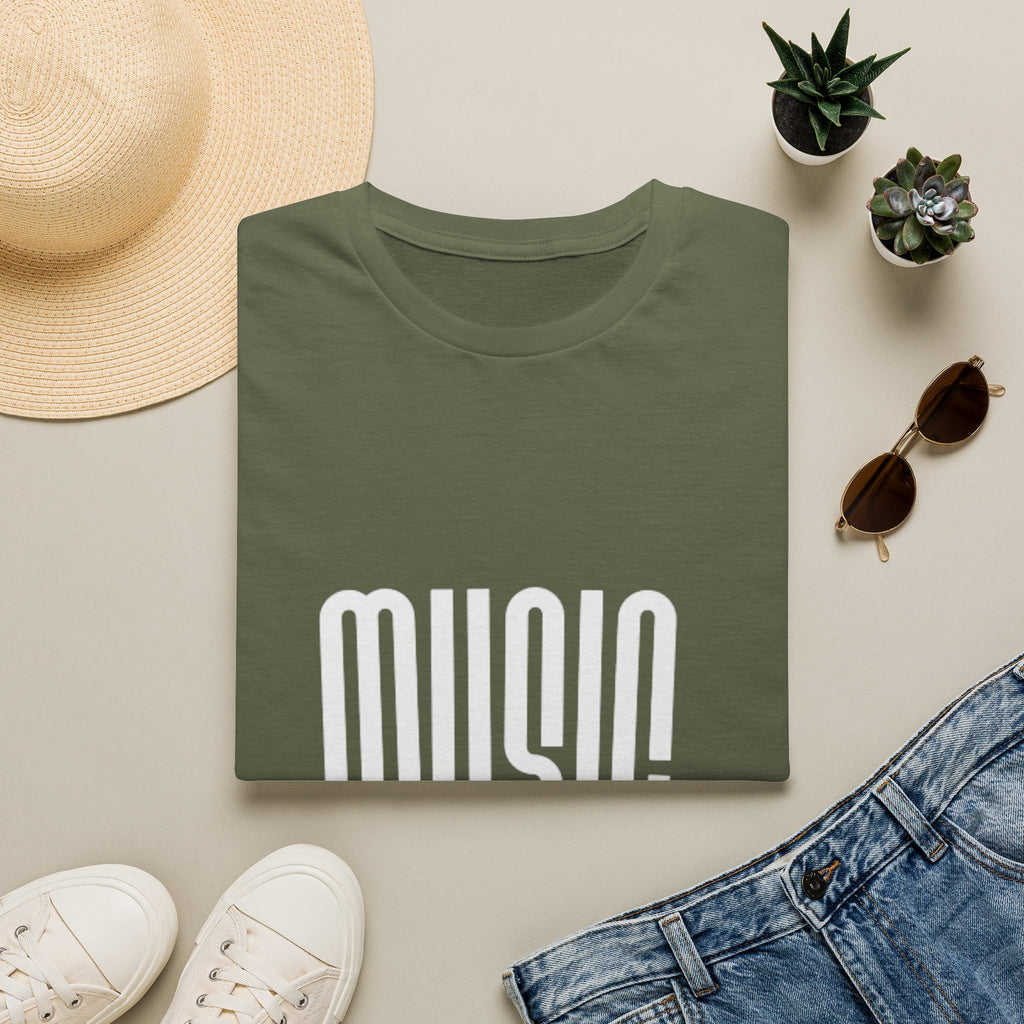 Music Graphic T‑Shirt — Retro Tall Lettering Tee