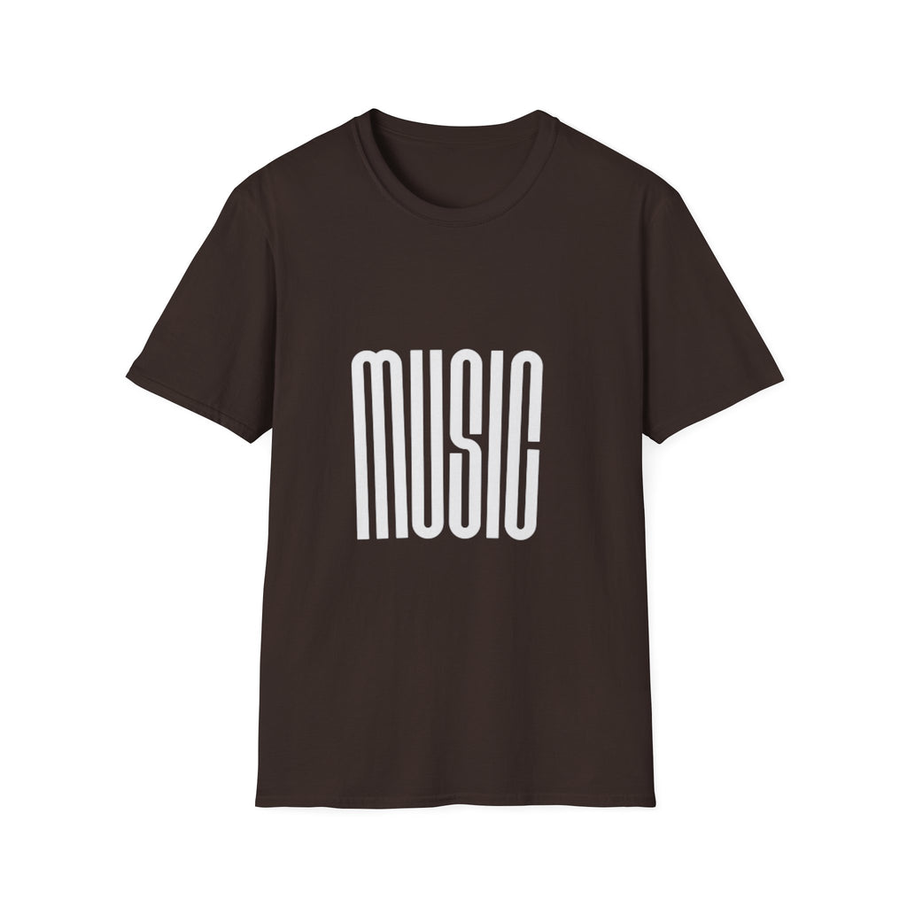 Music Graphic T‑Shirt — Retro Tall Lettering Tee