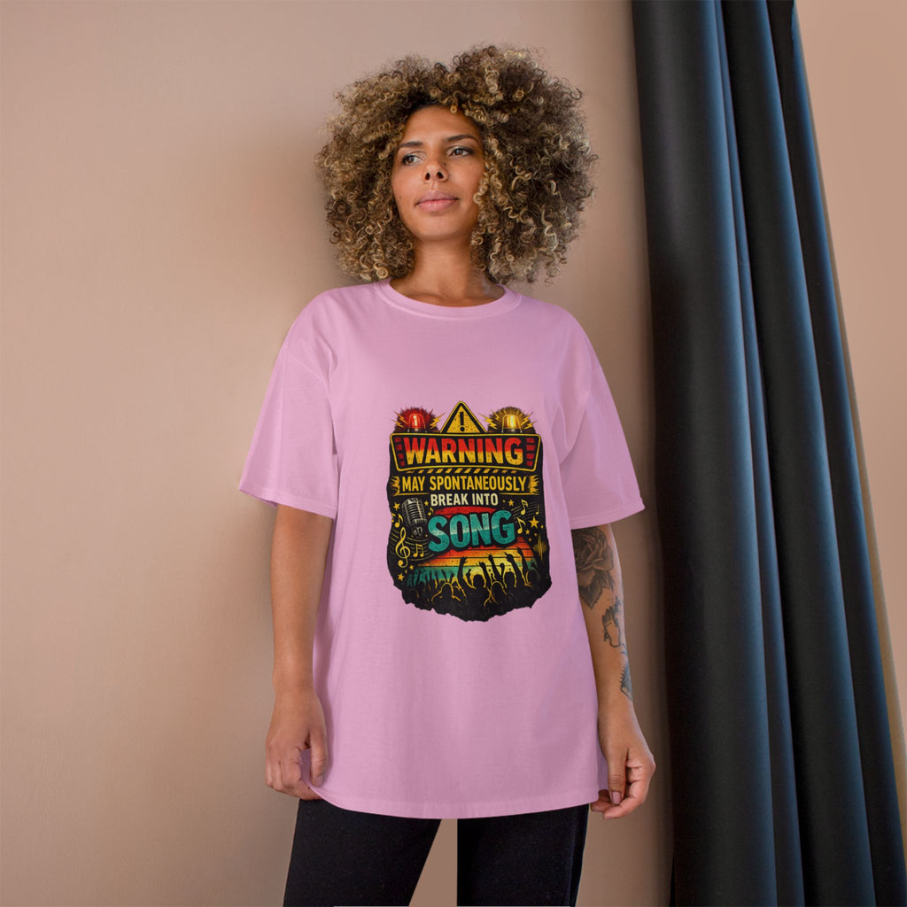 Warning I May Spontaneously Break Into Song T-Shirt — Funny Music Lover Tee