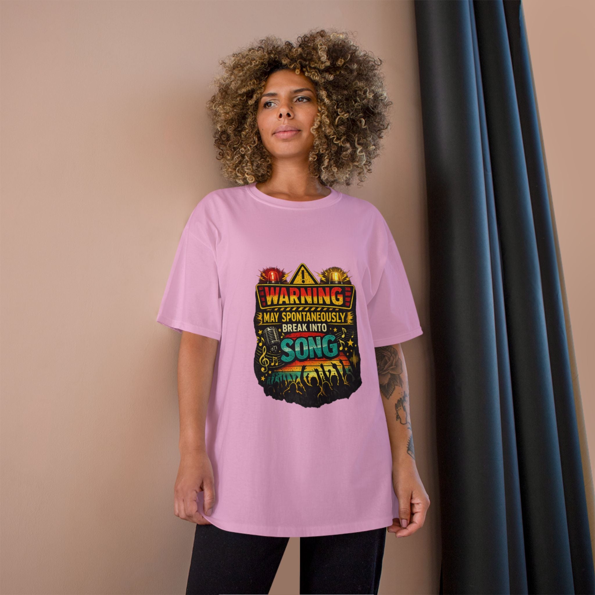 Warning I May Spontaneously Break Into Song T-Shirt — Funny Music Lover Tee