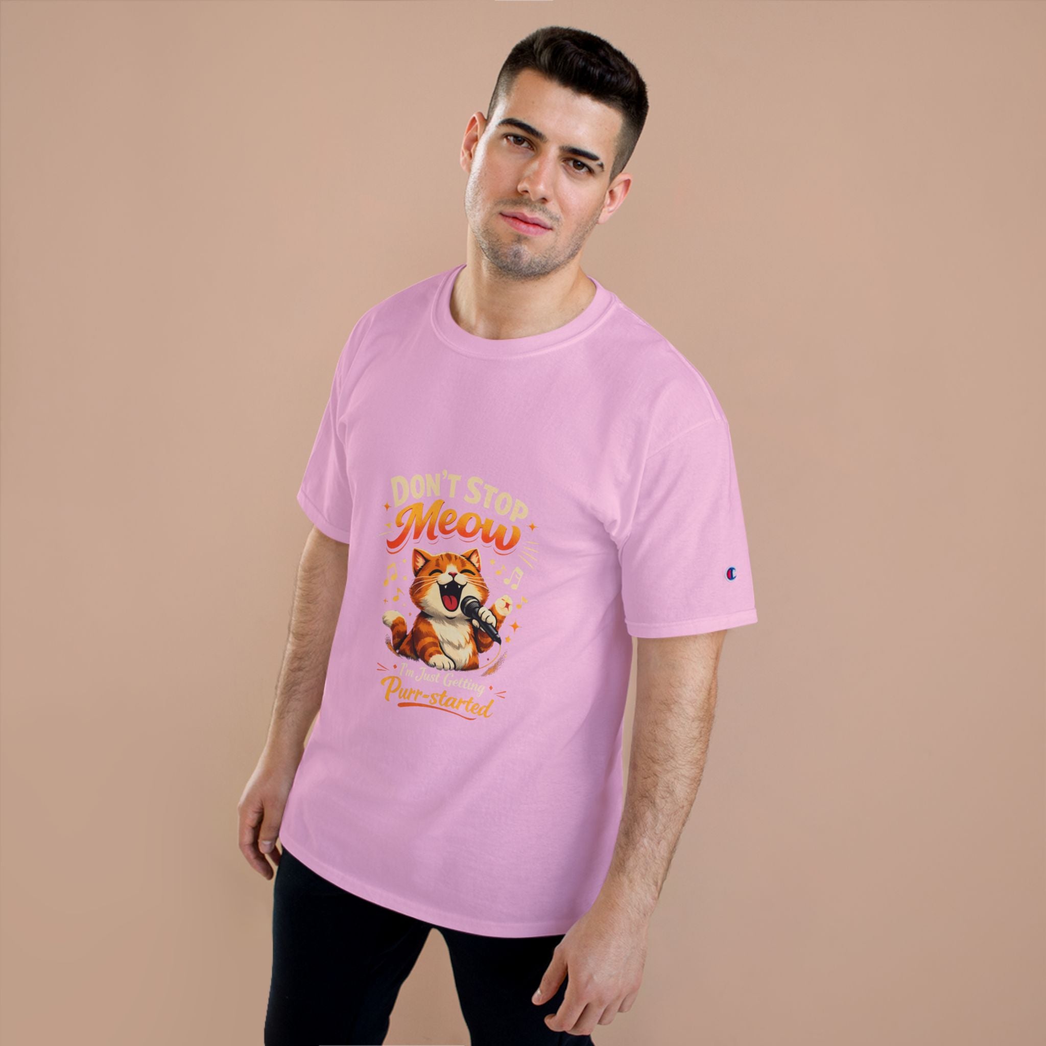 Don't Stop Meow T-Shirt — Funny Singing Cat Graphic Tee