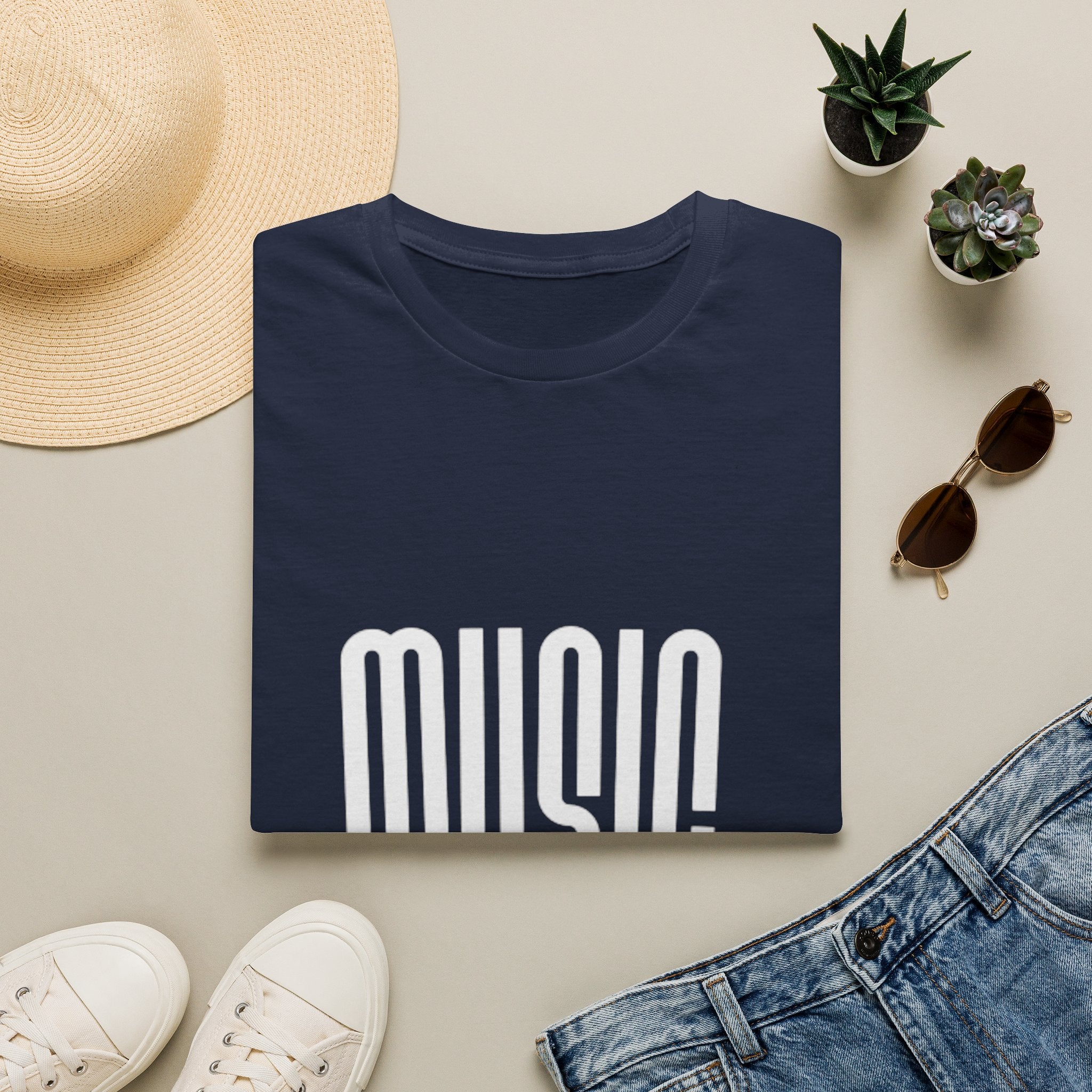 Music Graphic T‑Shirt — Retro Tall Lettering Tee