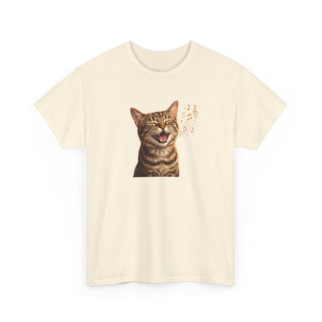 Laughing Tabby Cat T-Shirt — Cute Meowing Cat Graphic Tee