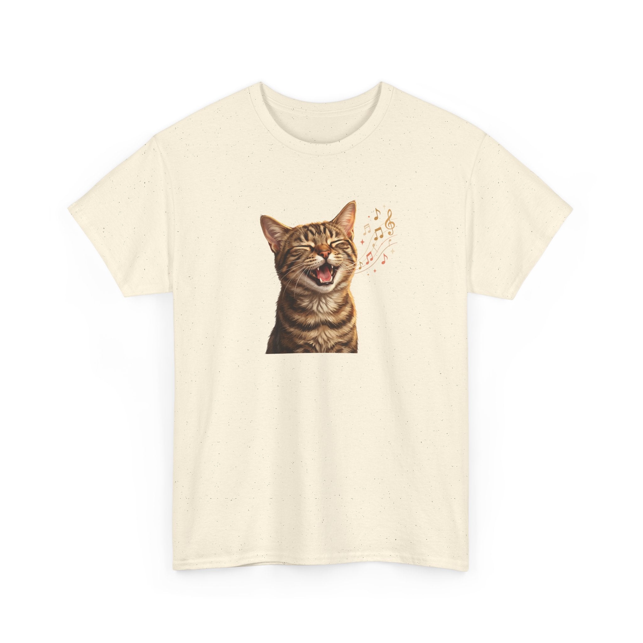 Laughing Tabby Cat T-Shirt — Cute Meowing Cat Graphic Tee