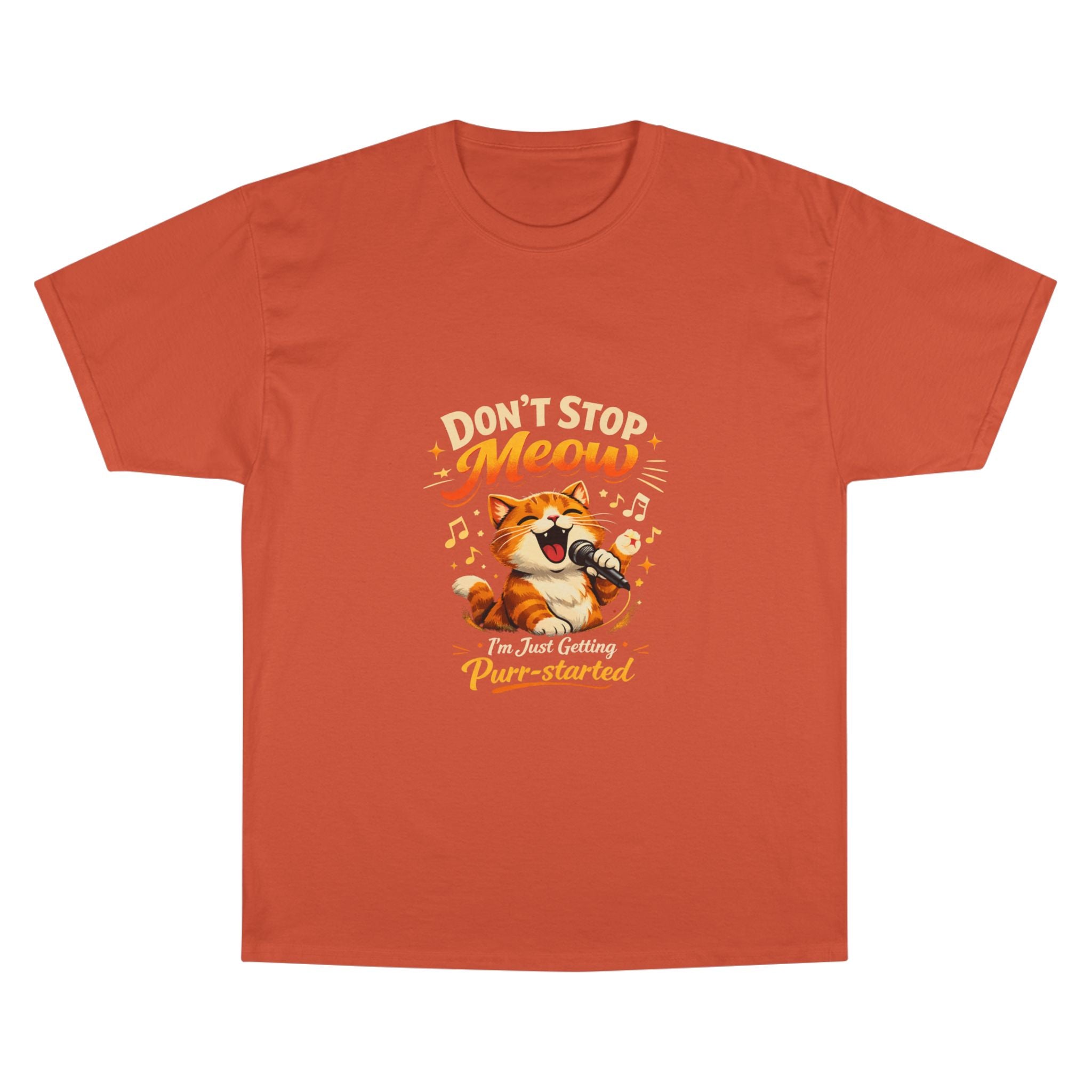 Don't Stop Meow T-Shirt — Funny Singing Cat Graphic Tee