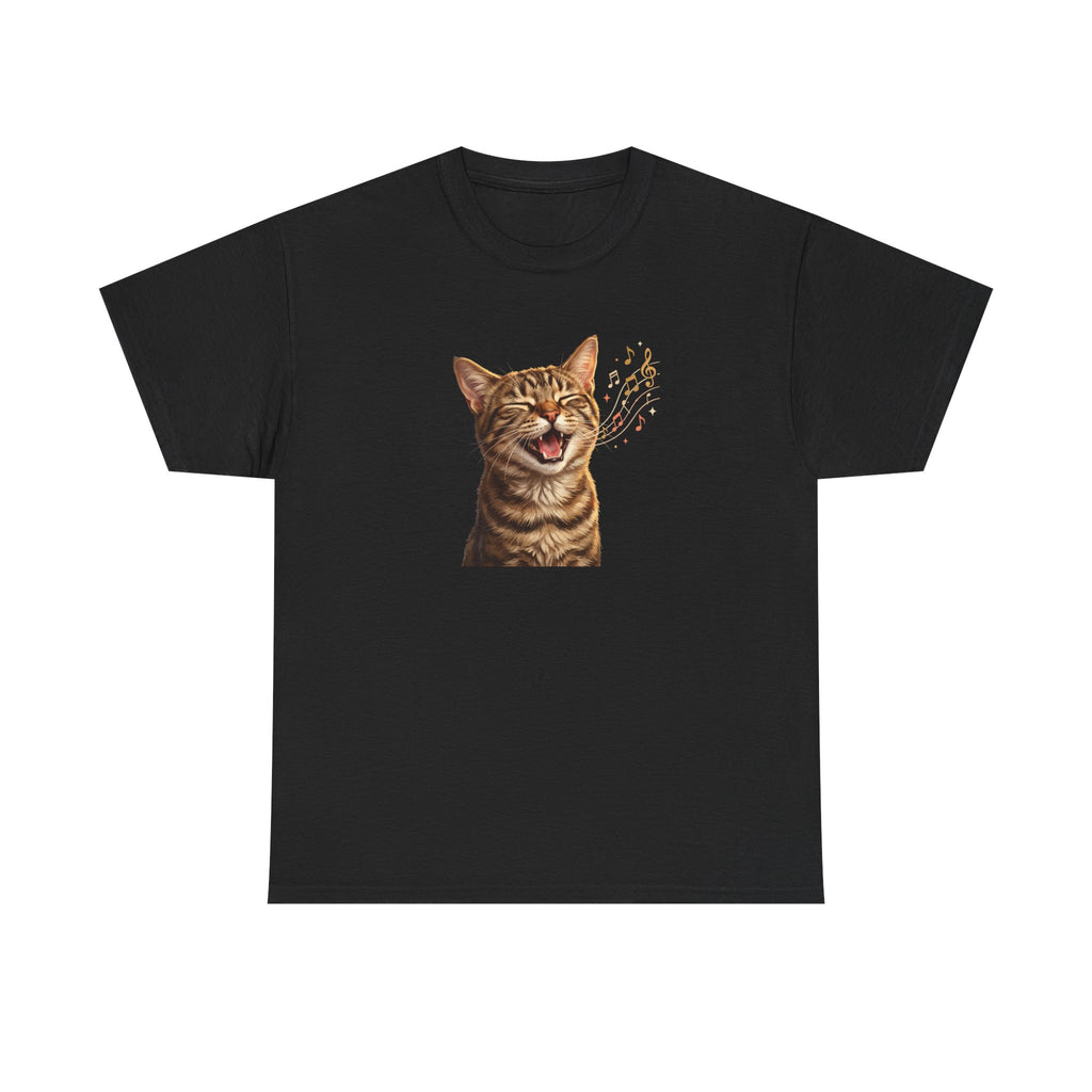 Laughing Tabby Cat T-Shirt — Cute Meowing Cat Graphic Tee