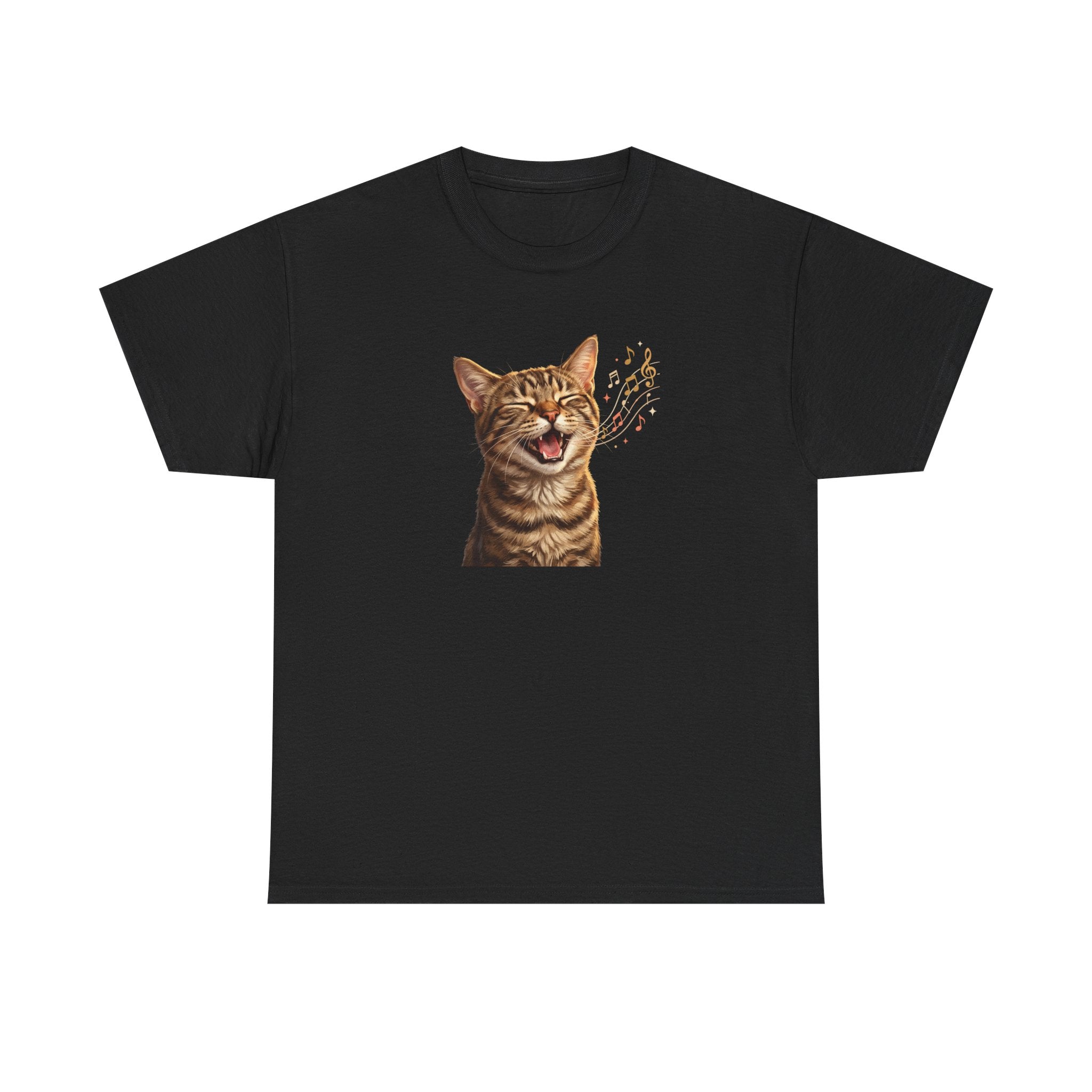 Laughing Tabby Cat T-Shirt — Cute Meowing Cat Graphic Tee