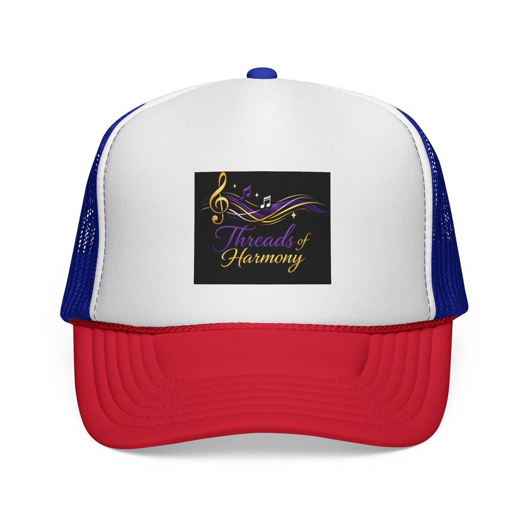 Trucker Cap — "Threads of Harmony" Music Note Embroidered Mesh Hat