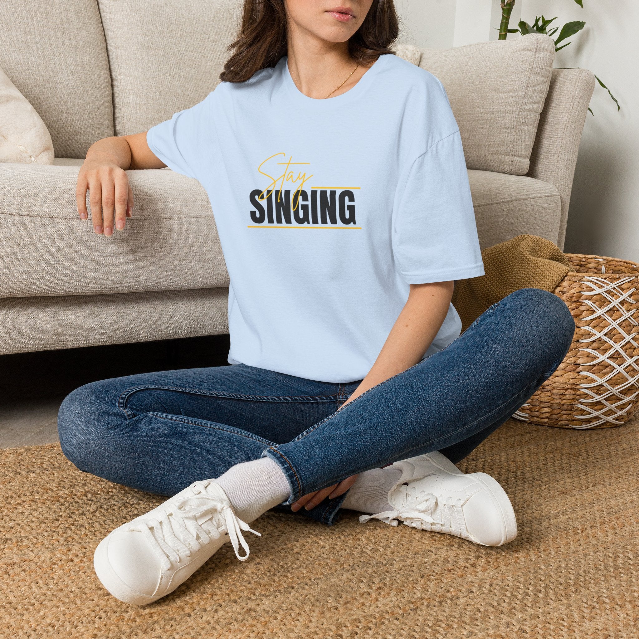 Stay Singing T-Shirt — Inspirational Music Tee for Singers & Choir Members