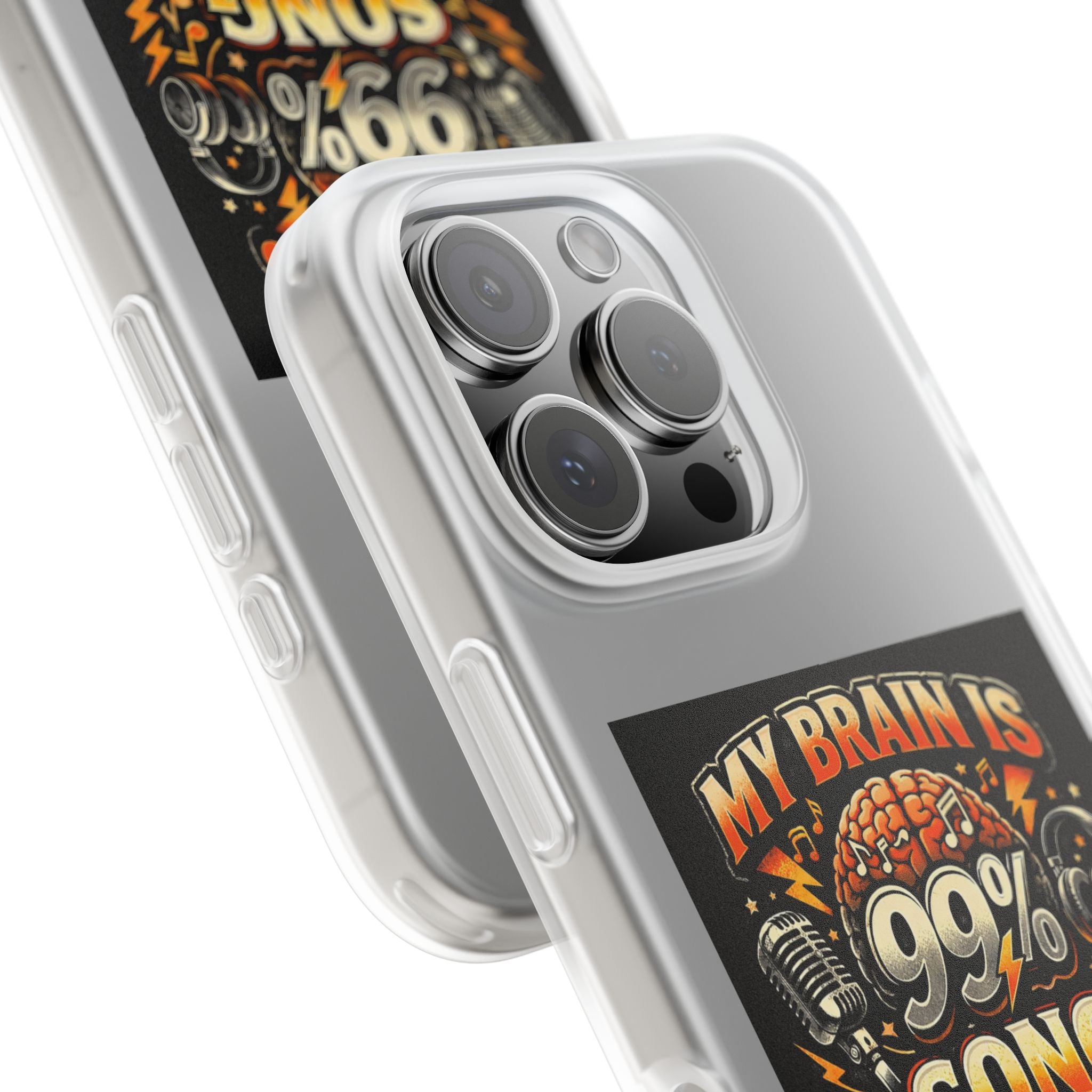 Phone Case — "My Brain Is 99% Song Lyrics" Music Lover Protective Case