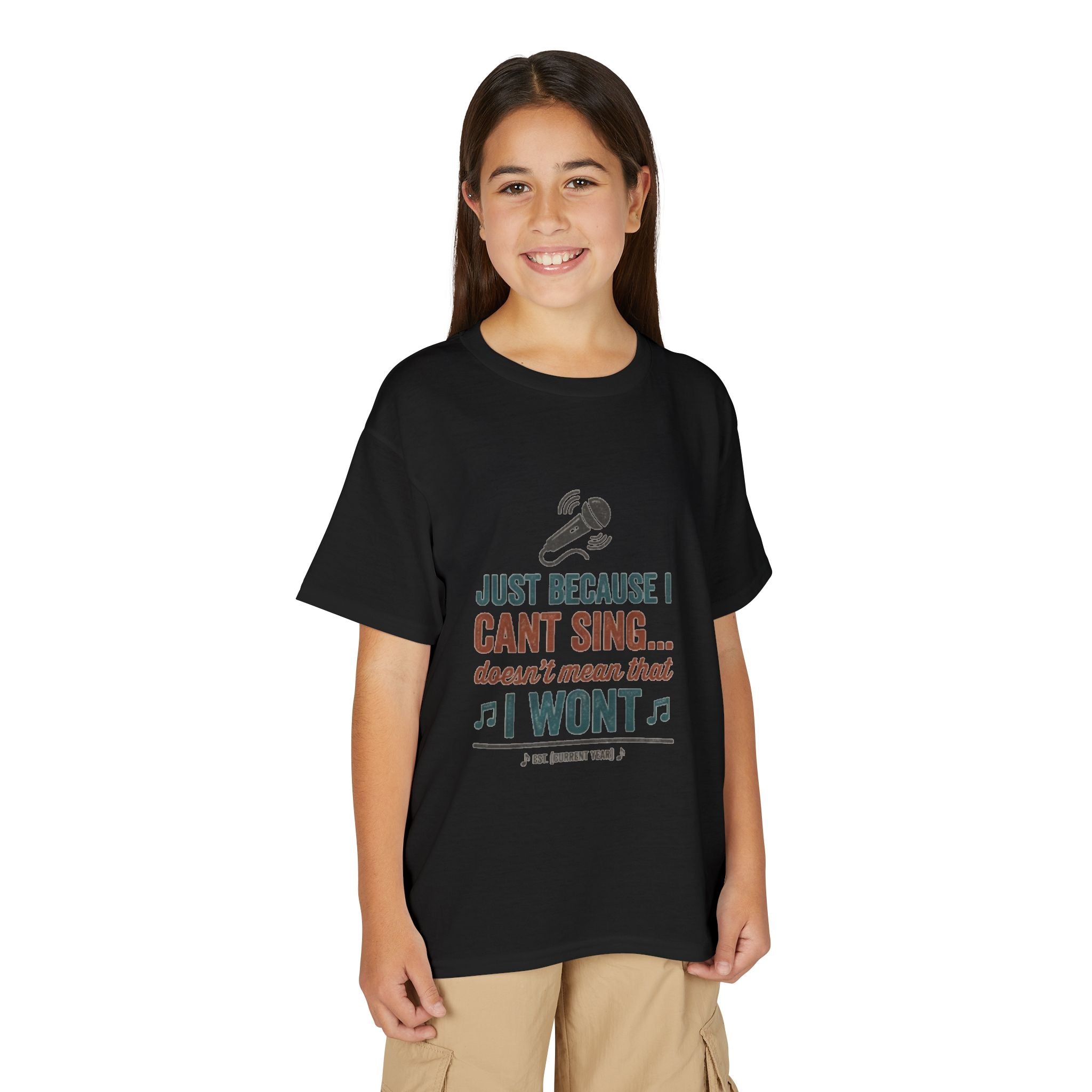 Youth T-Shirt — "Just Because I Can't Sing... Doesn't Mean That I Won't" Funny Singing Tee