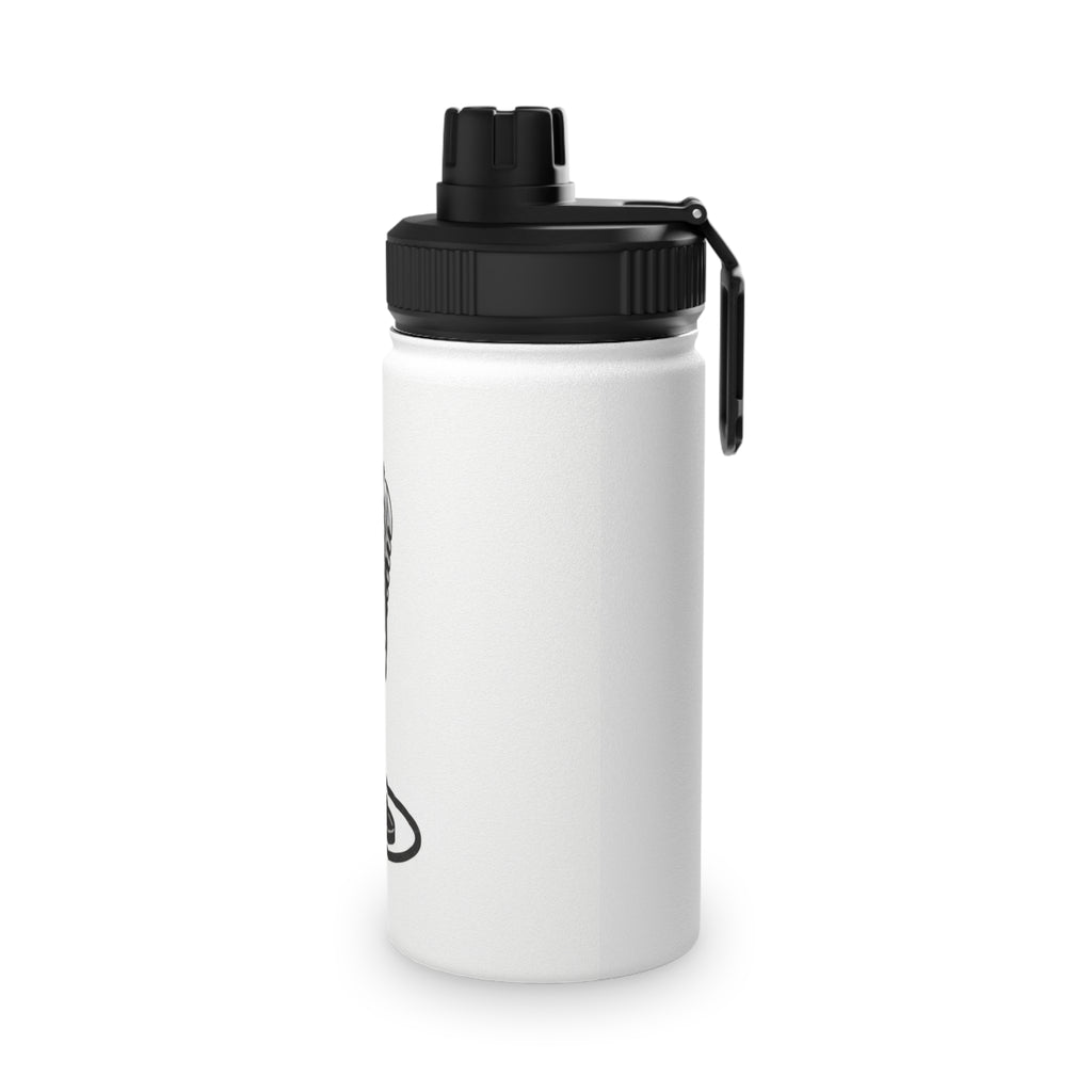 Vintage Microphone Stainless Steel Water Bottle – Retro Mic Design Sports Lid