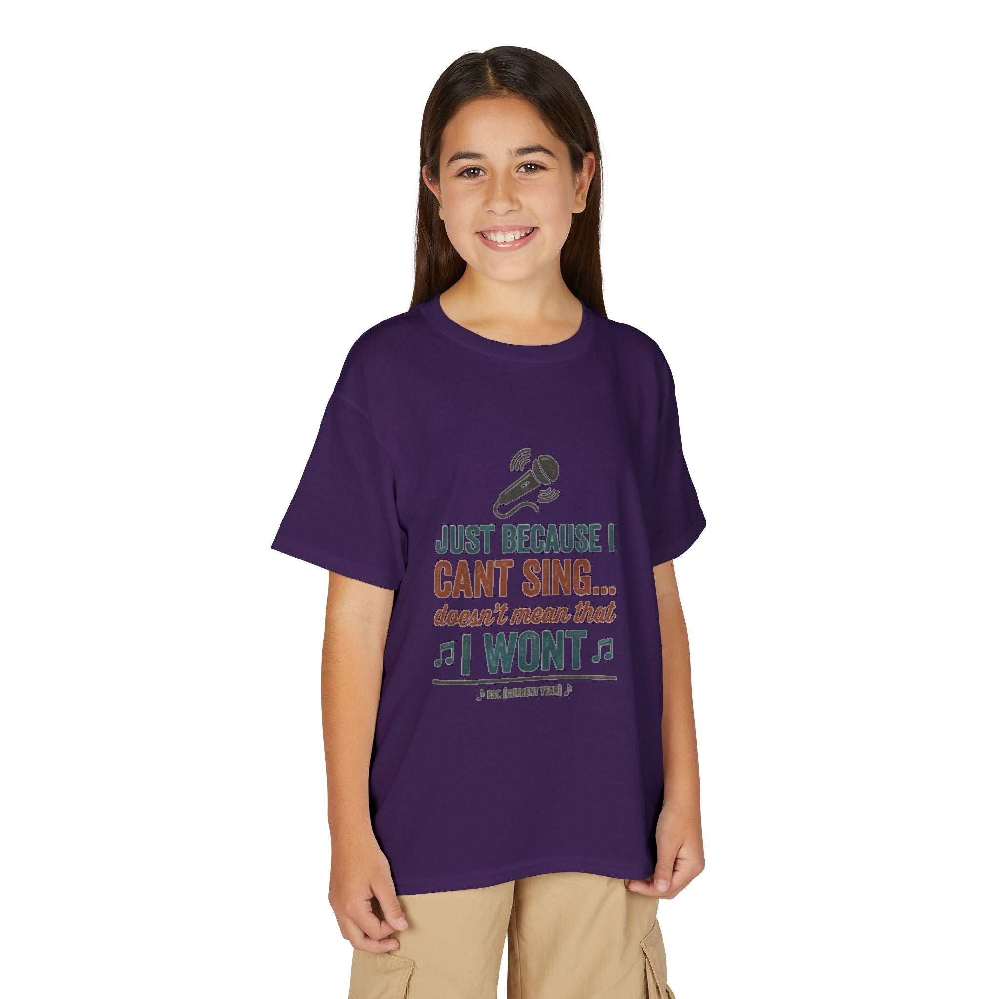 Youth T-Shirt — "Just Because I Can't Sing... Doesn't Mean That I Won't" Funny Singing Tee