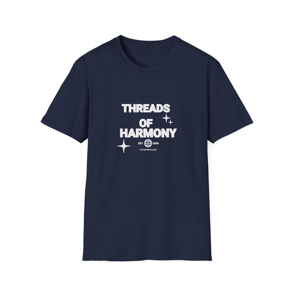 Threads of Harmony T-Shirt — Minimalist Music & Unity Tee