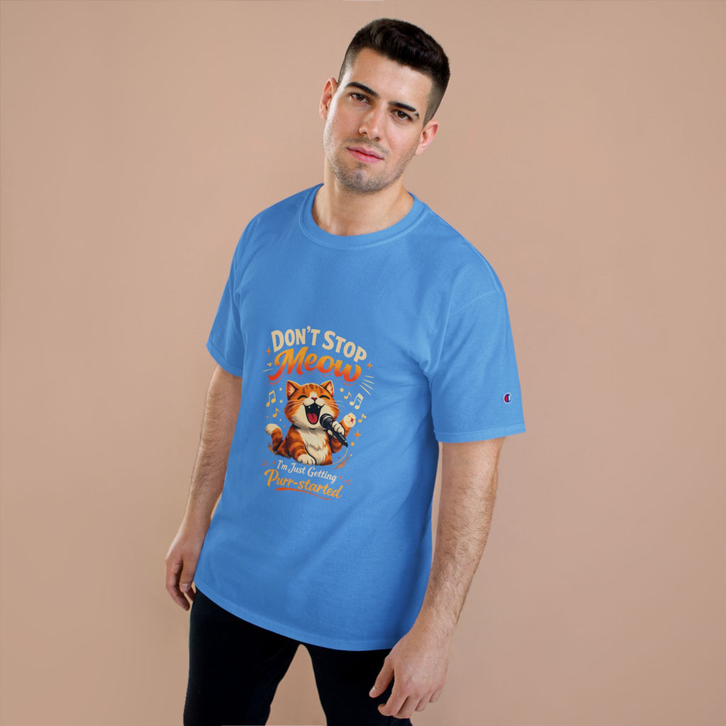 Don't Stop Meow T-Shirt — Funny Singing Cat Graphic Tee