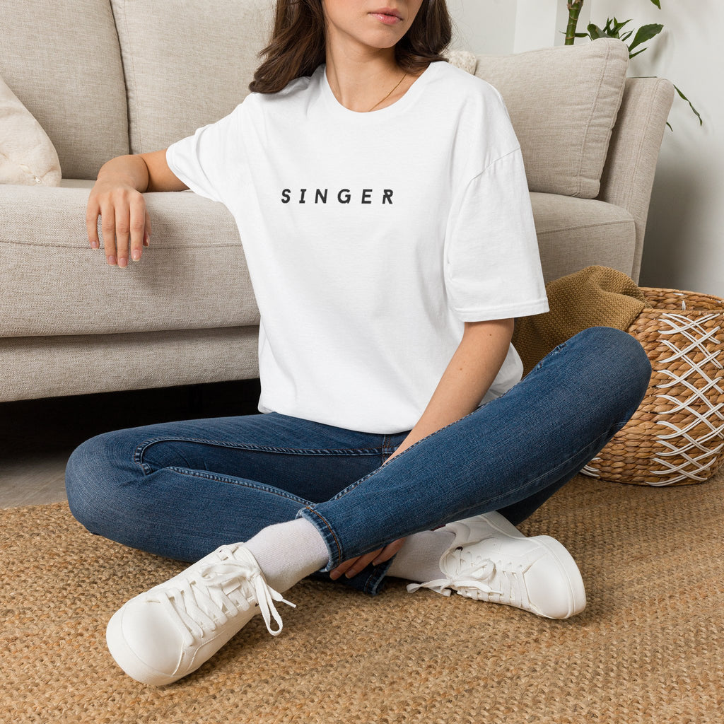 Singer T-Shirt — Minimalist Musician Tee for Singers & Vocalists