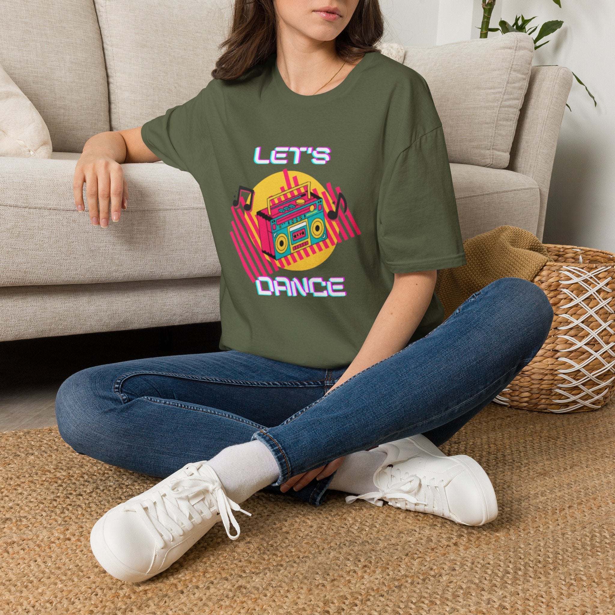 Retro Boombox "Let's Dance" T-Shirt