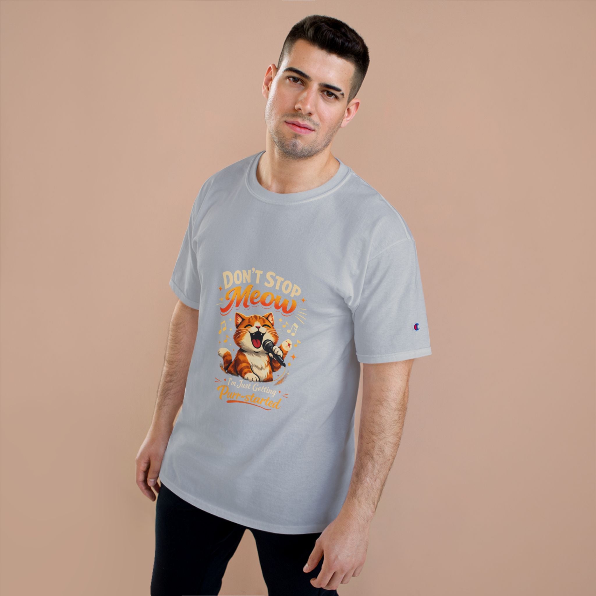 Don't Stop Meow T-Shirt — Funny Singing Cat Graphic Tee