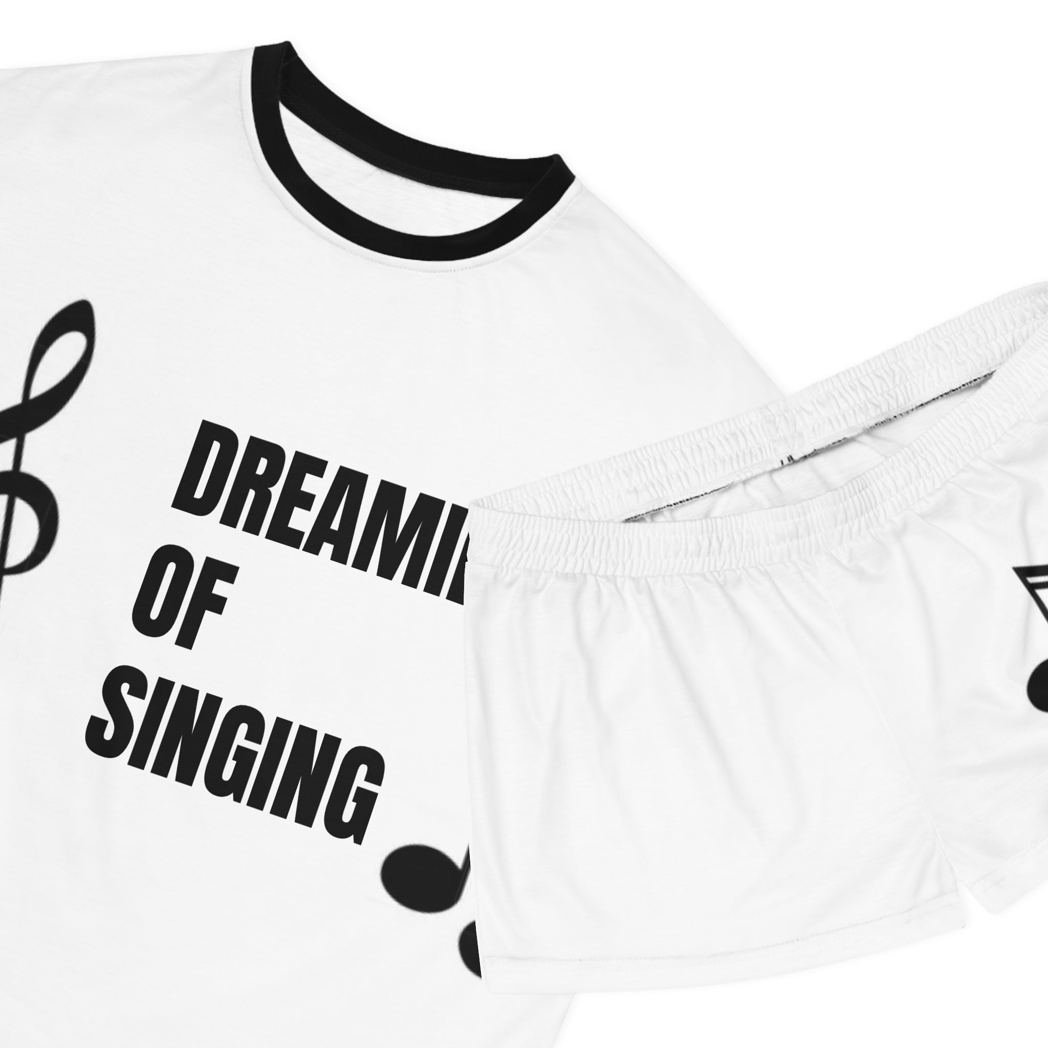 Dreaming of Singing Pajama Set — Women's Music Note Sleepwear