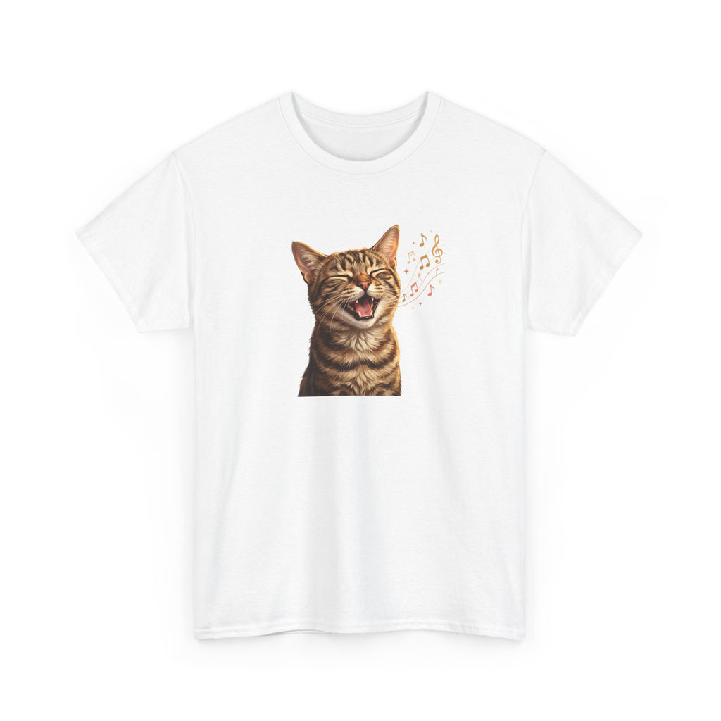 Laughing Tabby Cat T-Shirt — Cute Meowing Cat Graphic Tee
