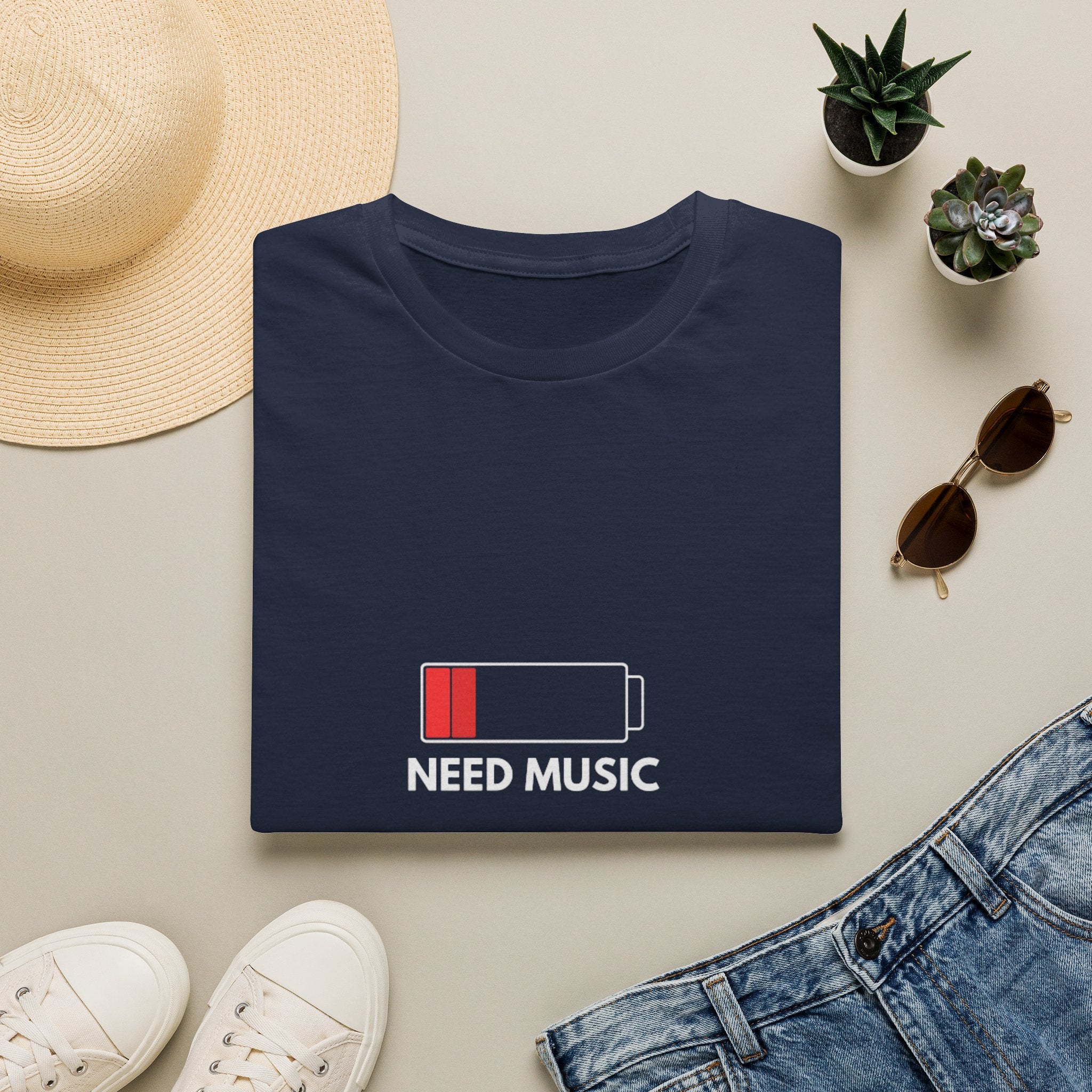 Need Music Battery Graphic T-Shirt