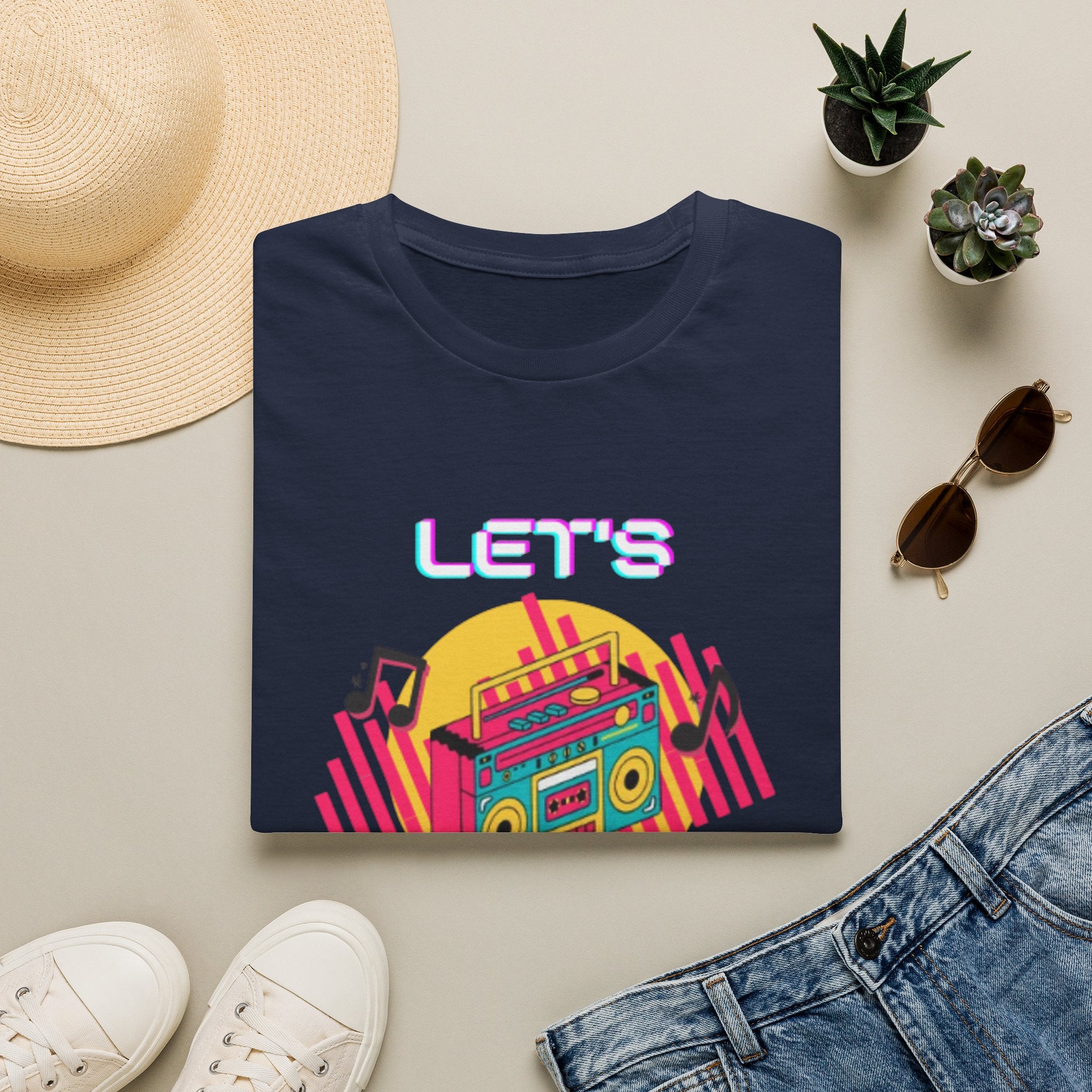 Retro Boombox "Let's Dance" T-Shirt