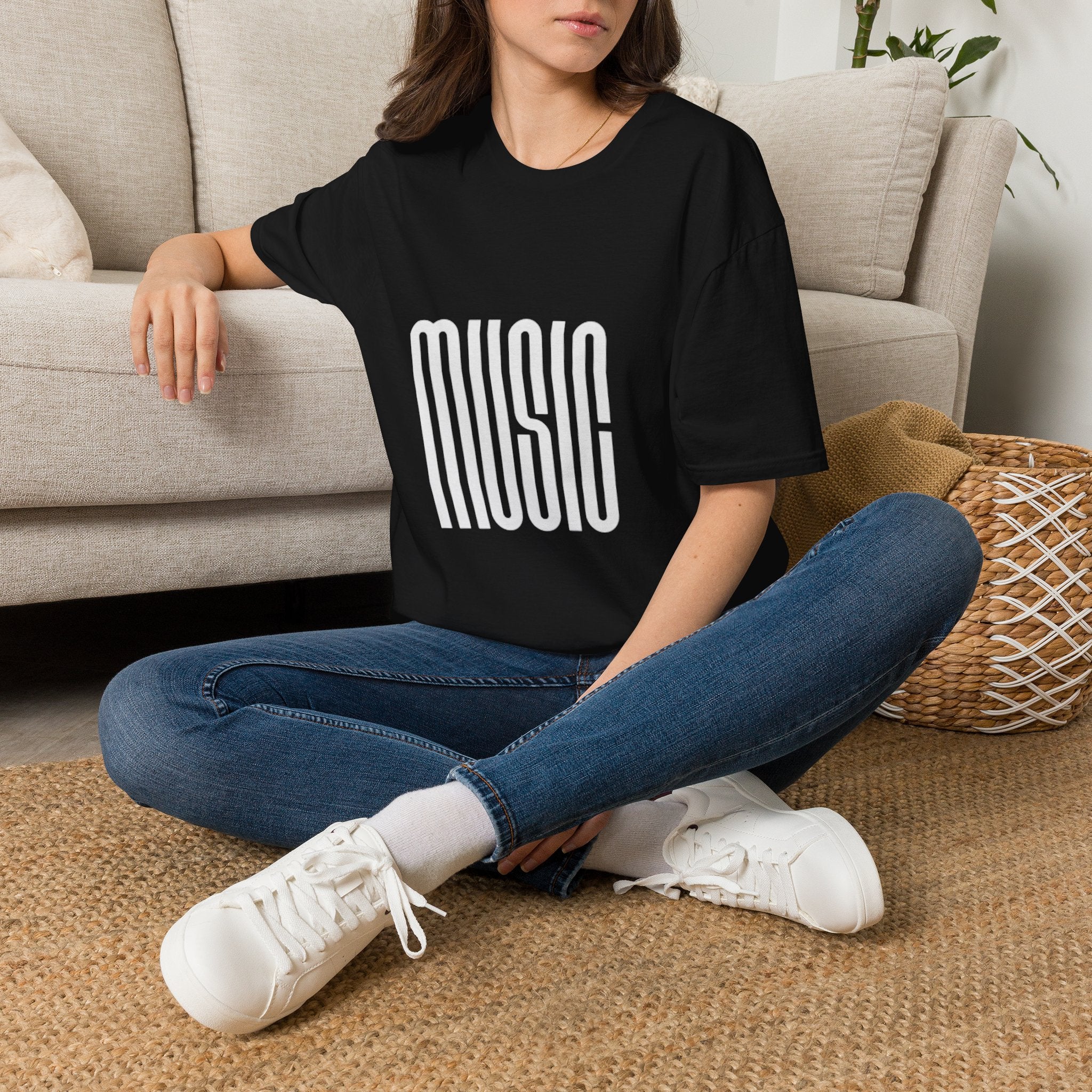 Music Graphic T‑Shirt — Retro Tall Lettering Tee