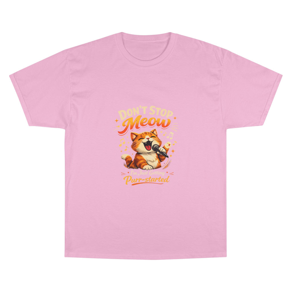 Don't Stop Meow T-Shirt — Funny Singing Cat Graphic Tee