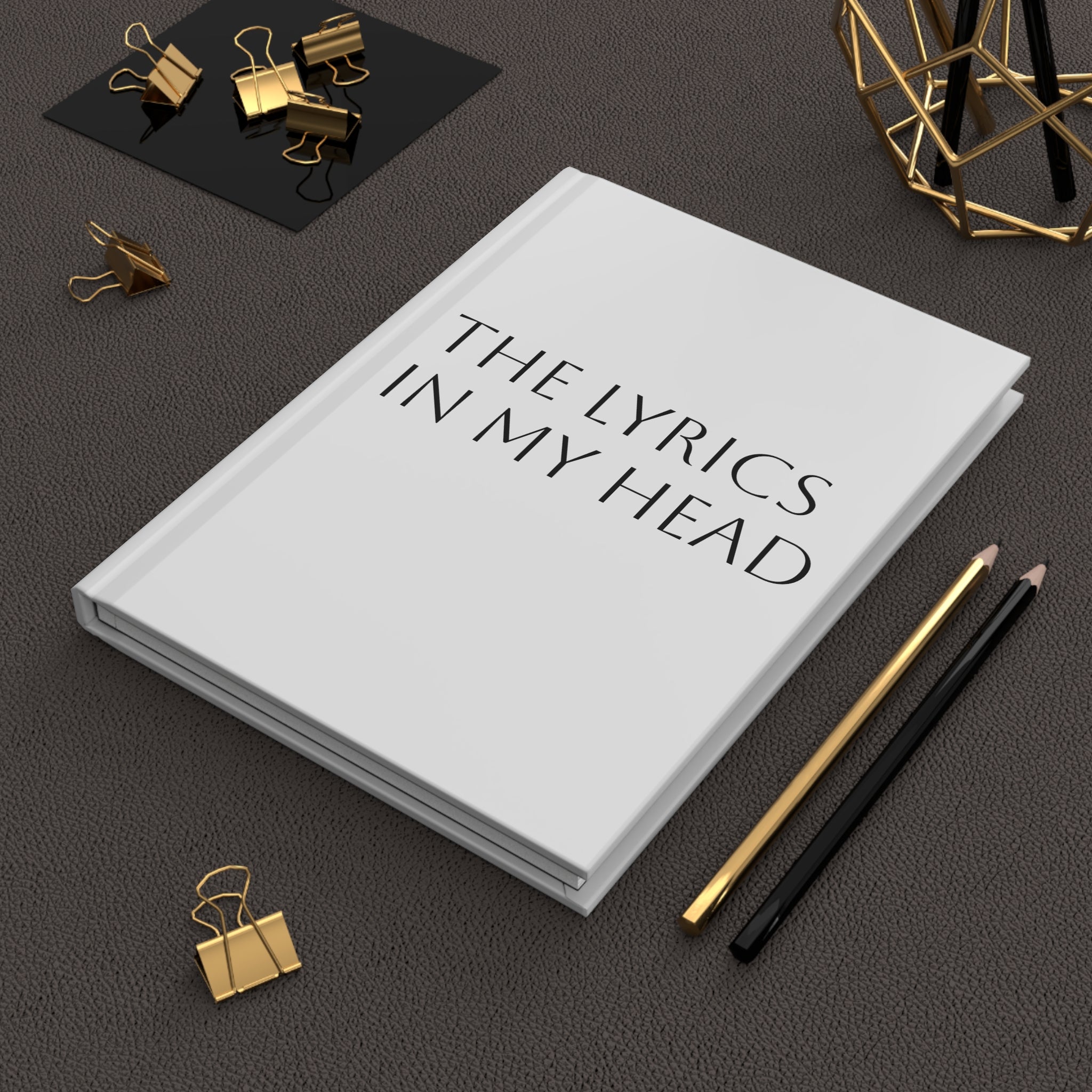 Hardcover Journal — "The Lyrics In My Head" Songwriter Notebook