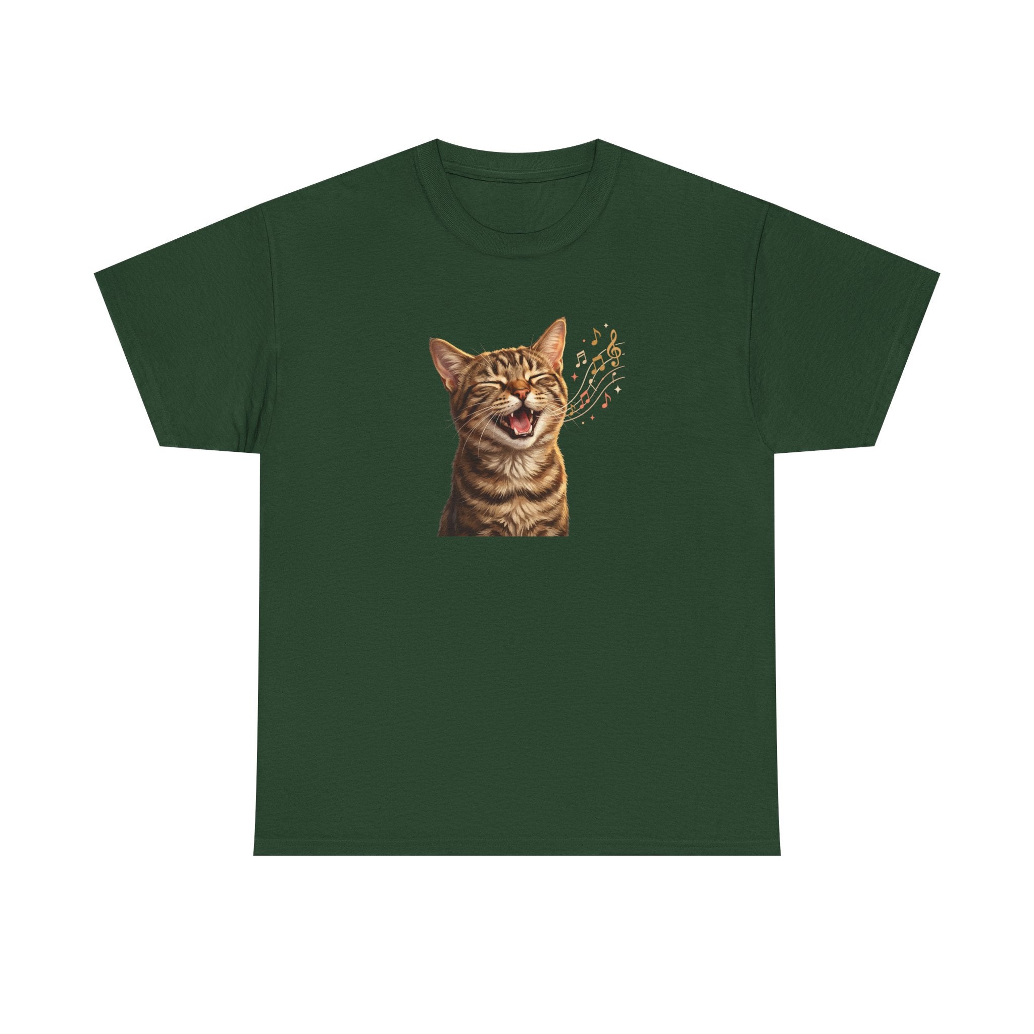 Laughing Tabby Cat T-Shirt — Cute Meowing Cat Graphic Tee