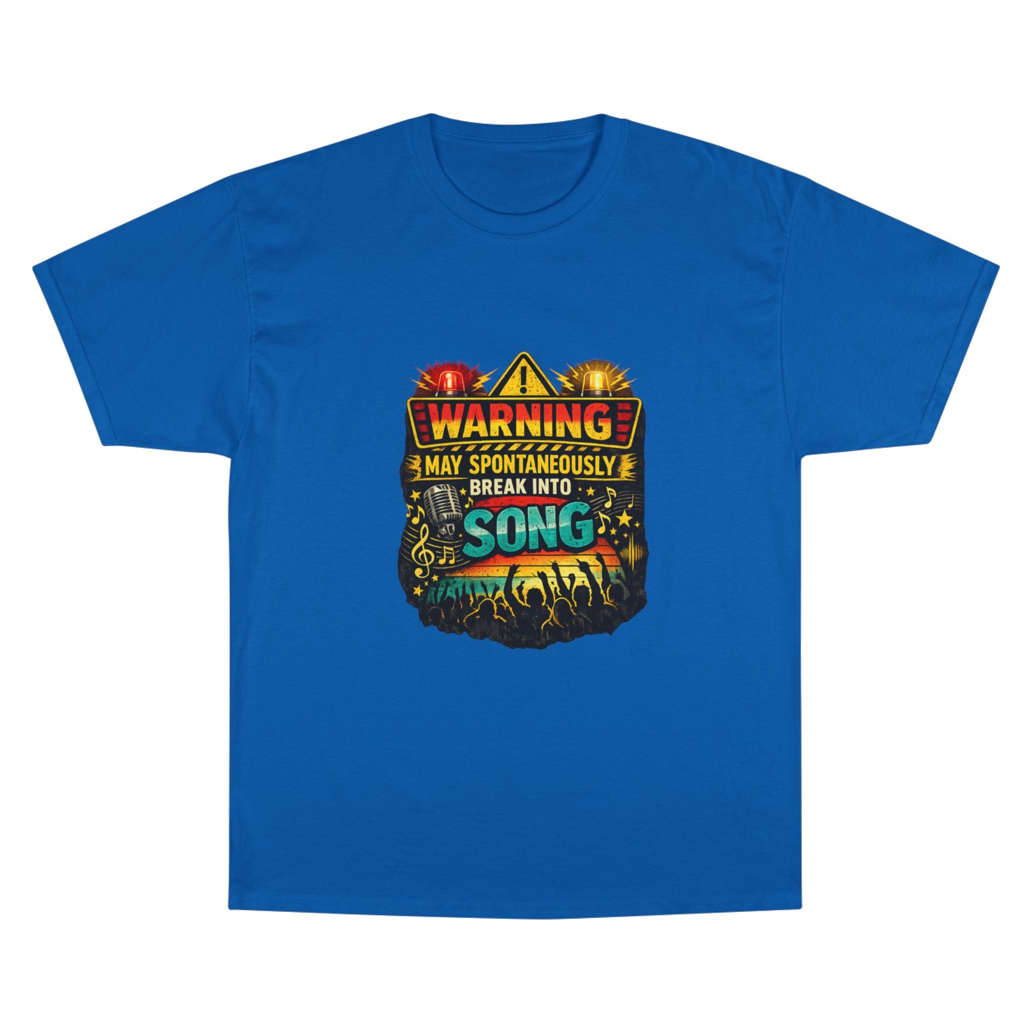 Warning I May Spontaneously Break Into Song T-Shirt — Funny Music Lover Tee