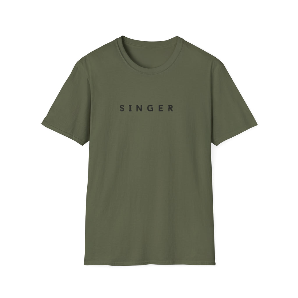 Singer T-Shirt — Minimalist Musician Tee for Singers & Vocalists