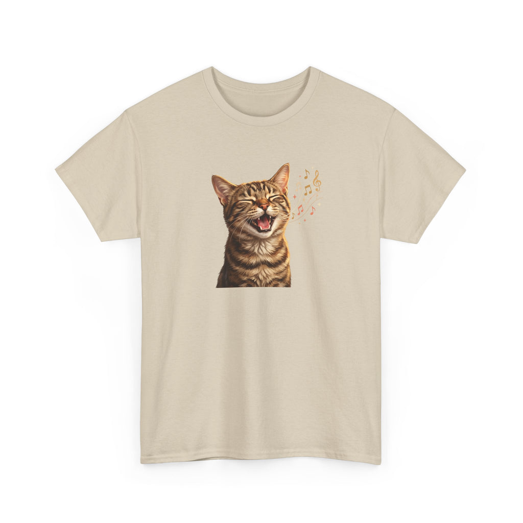 Laughing Tabby Cat T-Shirt — Cute Meowing Cat Graphic Tee