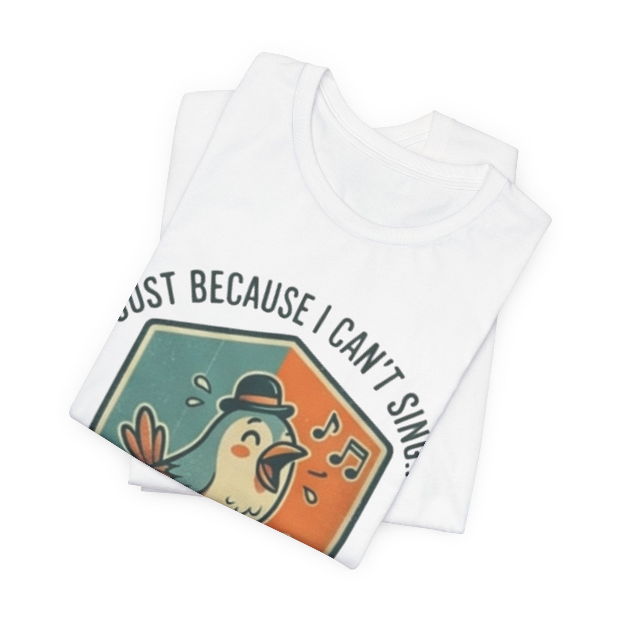 Singing Bird Illustration Tee | Retro Bird Graphic T-Shirt